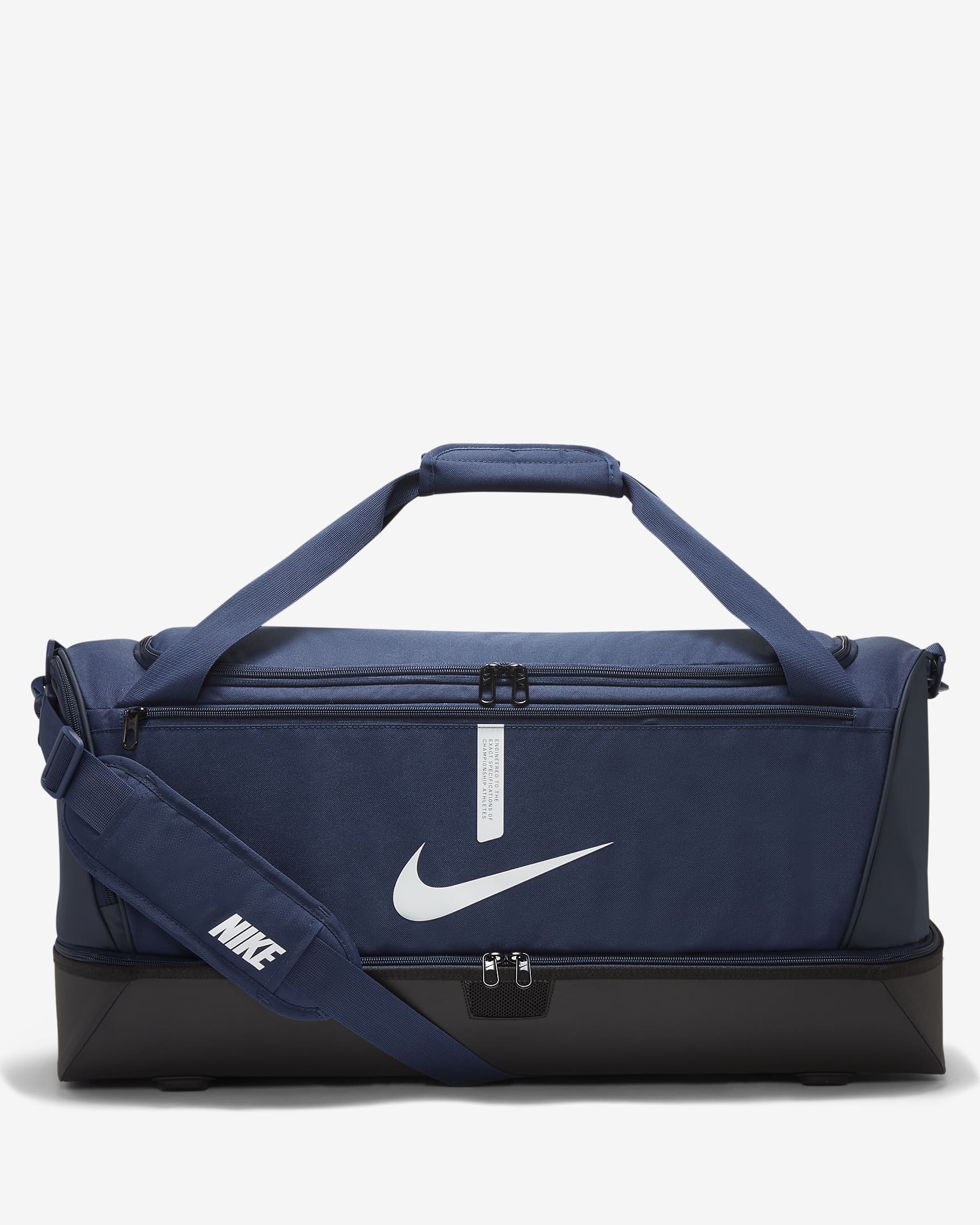 Nike Academy Team Football Hardcase Duffel Bag (Large, 59L) - Midnight Navy/Black/White