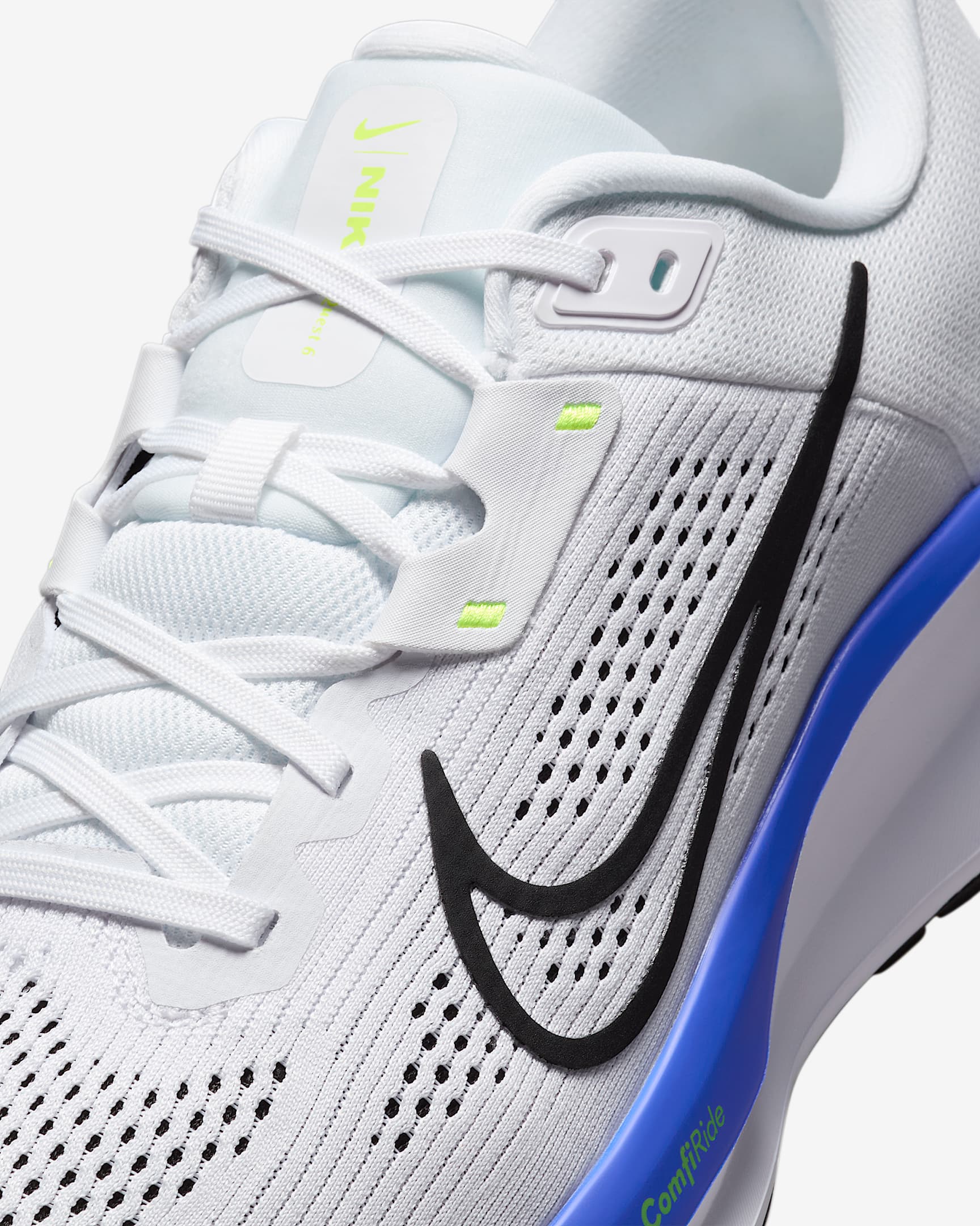 Nike Quest 6 Men's Road Running Shoes - White/Hyper Royal/Volt/Black