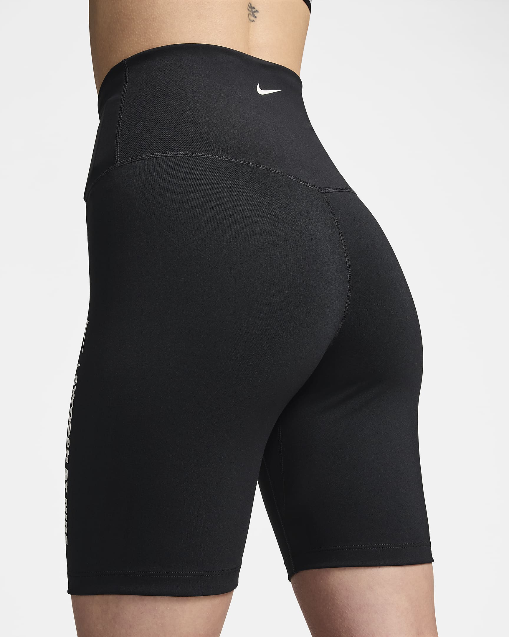 Cykelshorts Nike One med hög midja 18 cm för kvinnor - Svart/Sail