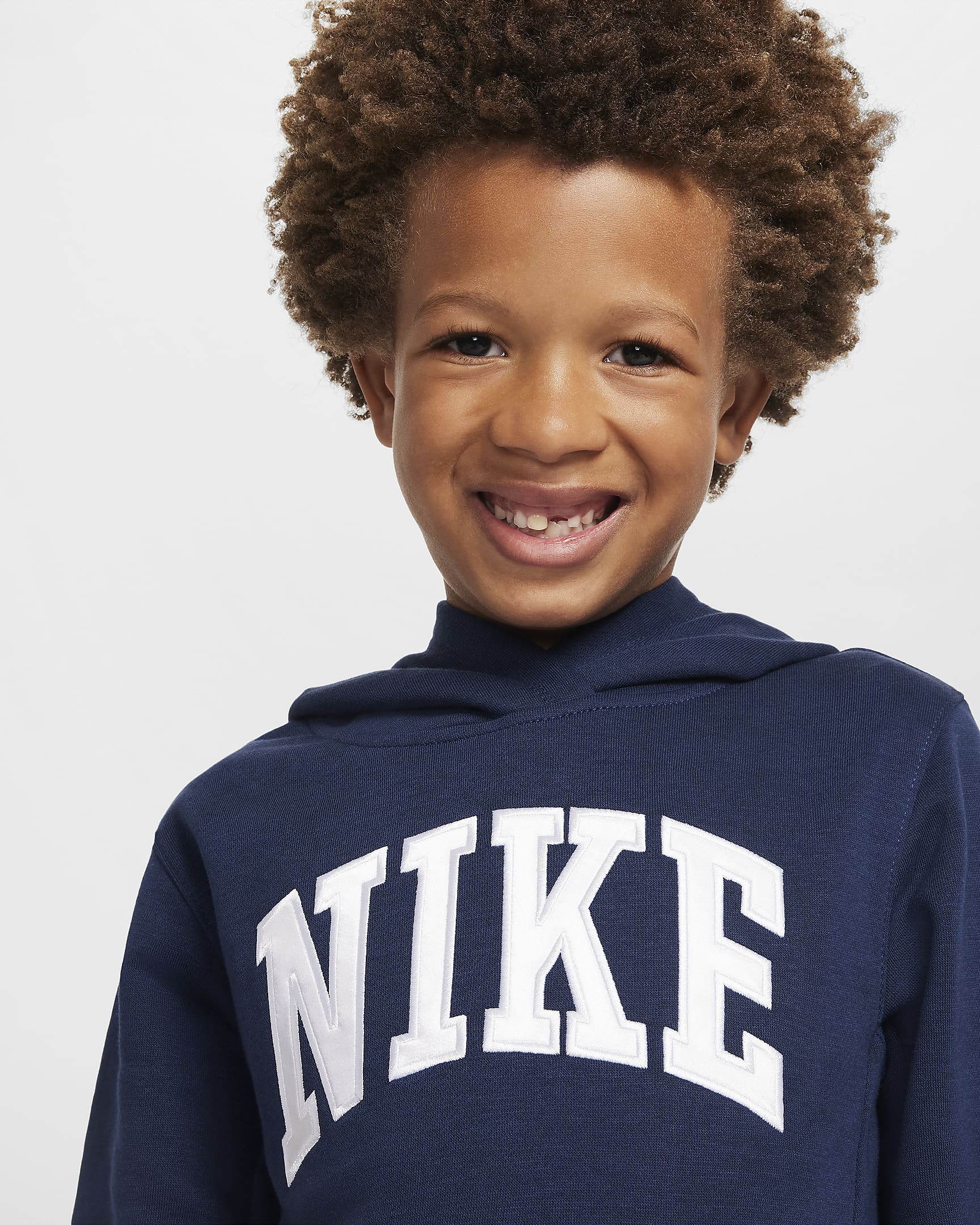 Nike Sportswear Club Little Kids' Applique Fleece Pullover Hoodie - Midnight Navy