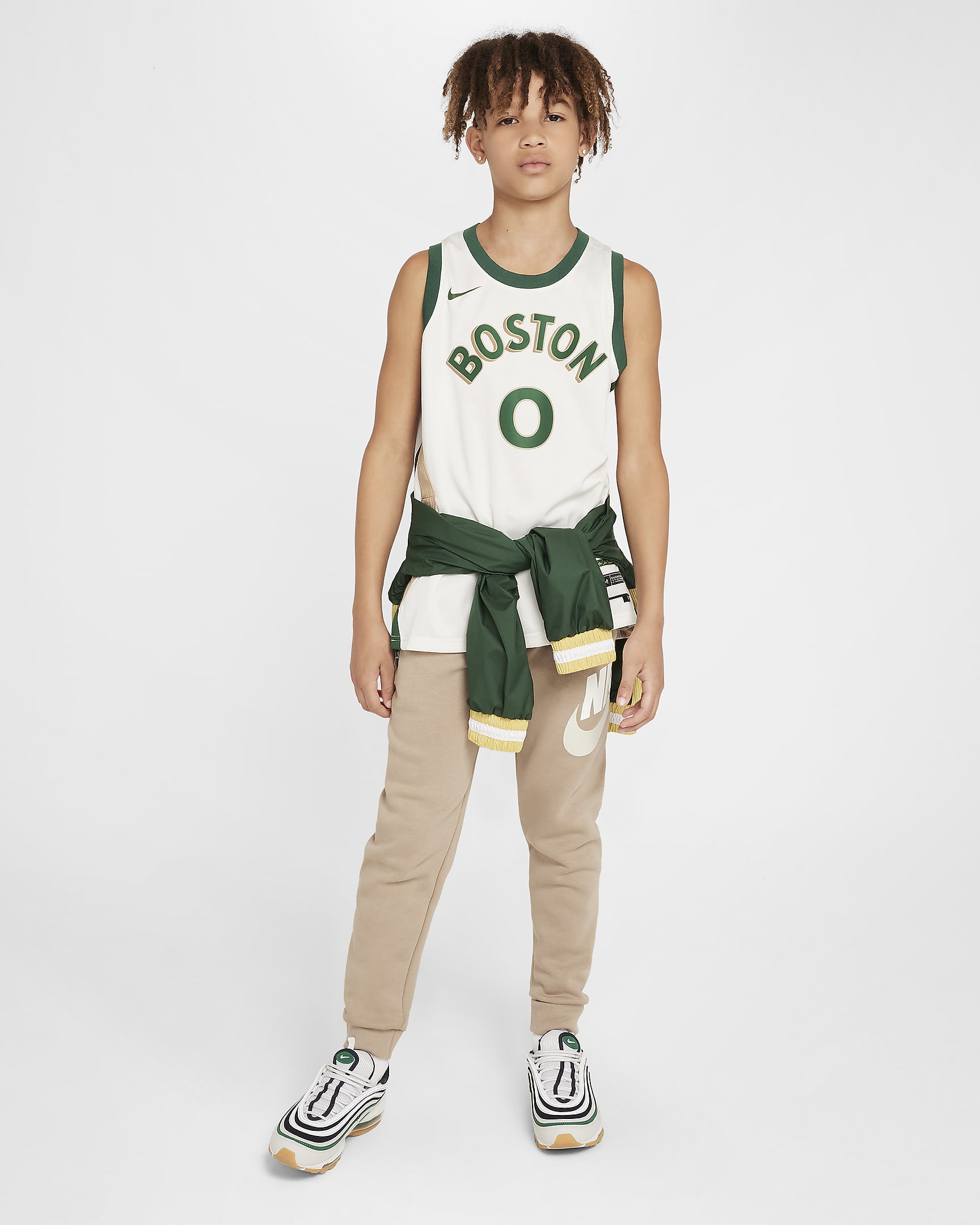 Jayson Tatum Boston Celtics 2023/24 City Edition Camiseta Nike Dri-FIT NBA Swingman - Niño/a - Sail