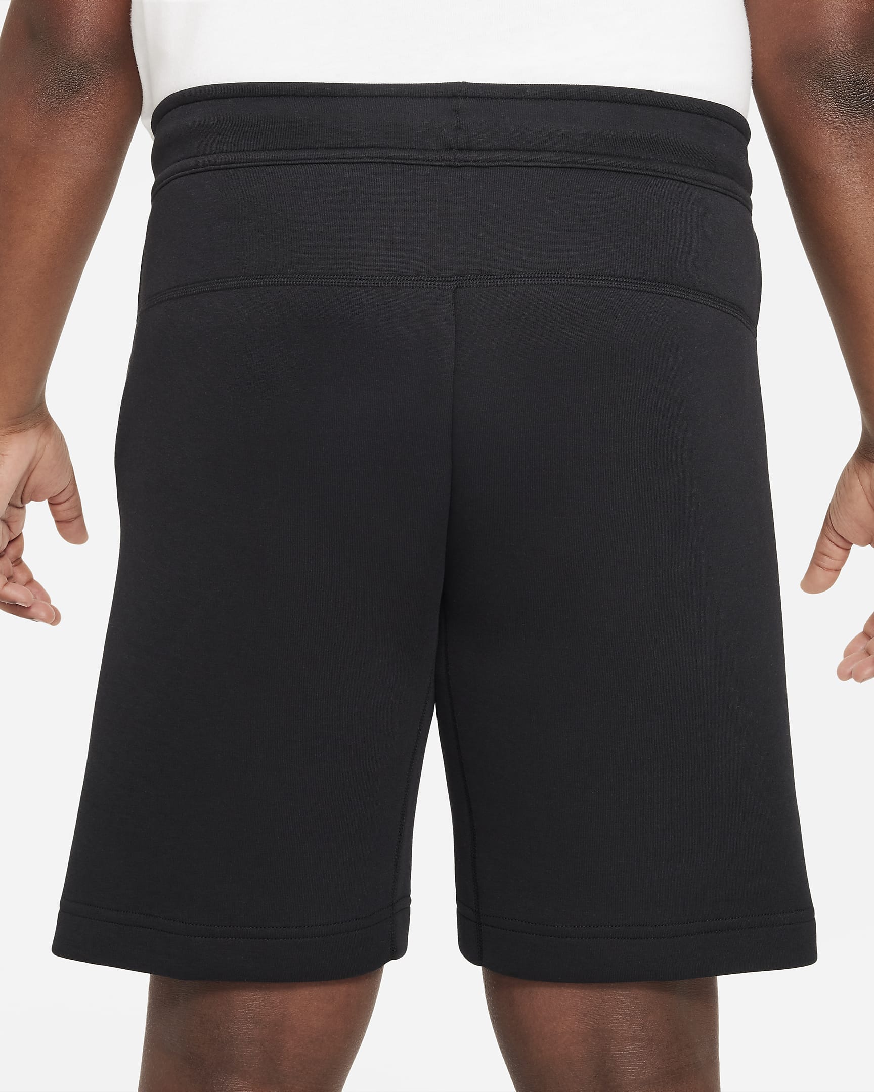 Nike Sportswear Tech Fleece Older Kids' (Boys') Shorts (Extended Size) - Black/Black/Black