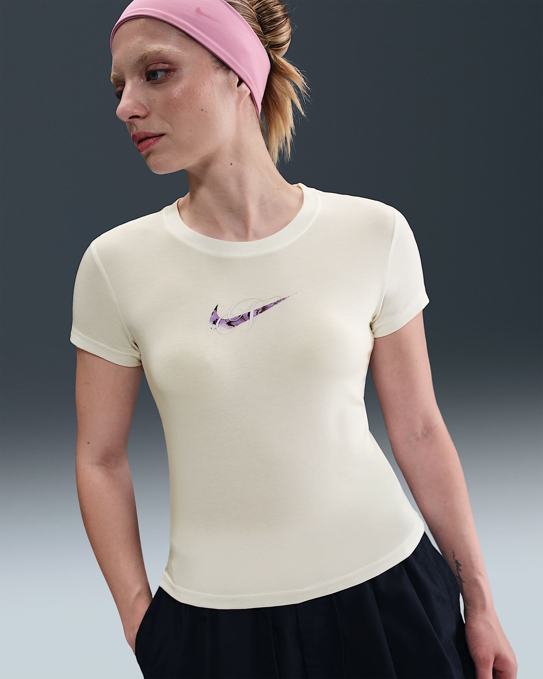 Nike Sportswear Chill Knit Women's Slim Cropped T-Shirt - Sail