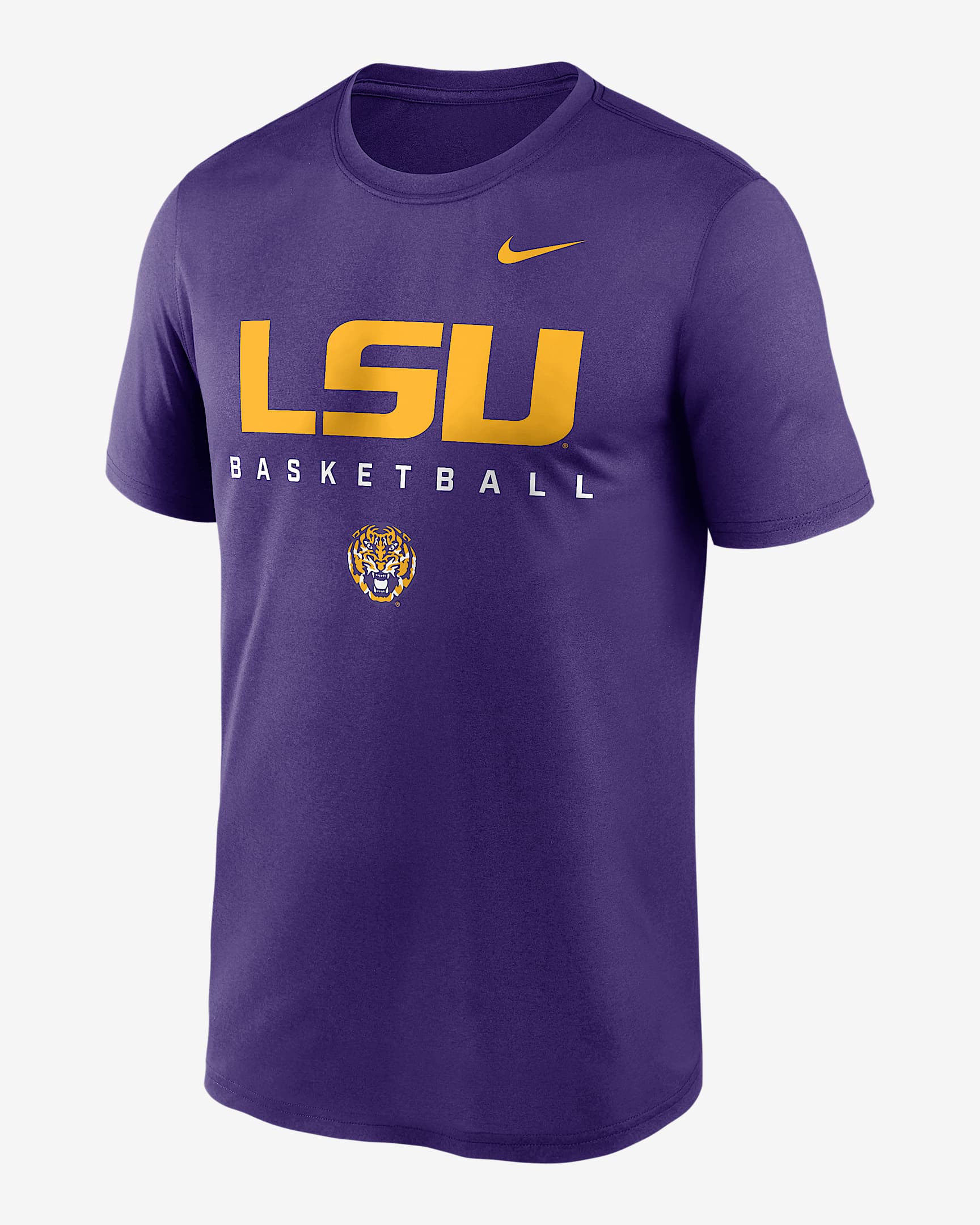 LSU Courtside Basketball Legend Men's Nike Dri-FIT College T-Shirt - Purple