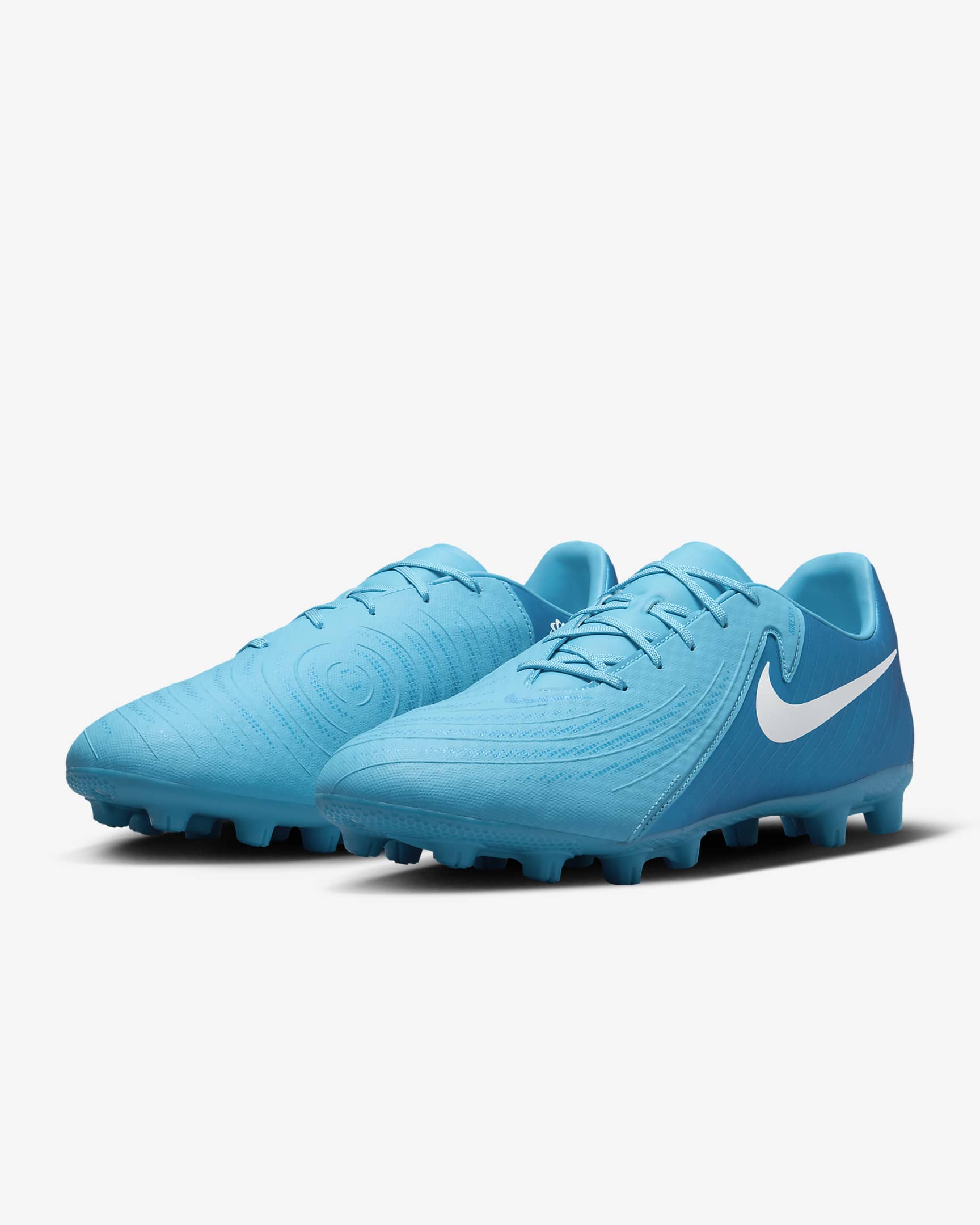 Nike Phantom GX 2 Academy MG Low-Top Soccer Cleats - Blue Fury/White