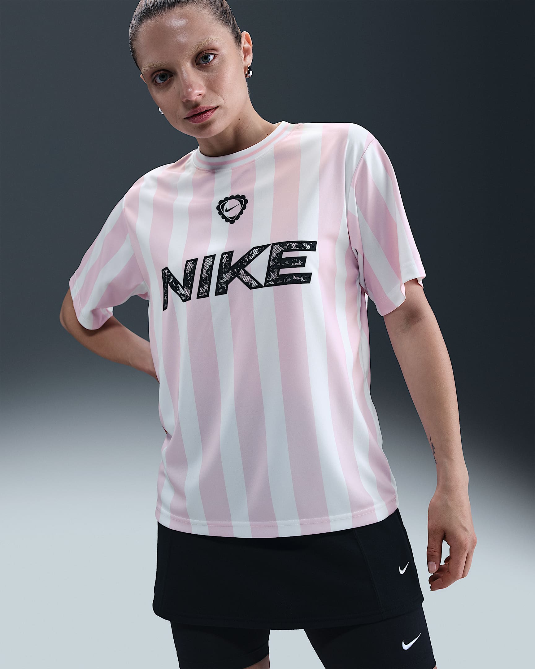 Nike Sportswear Camiseta de fútbol - Mujer - Pink Foam/Blanco/Negro