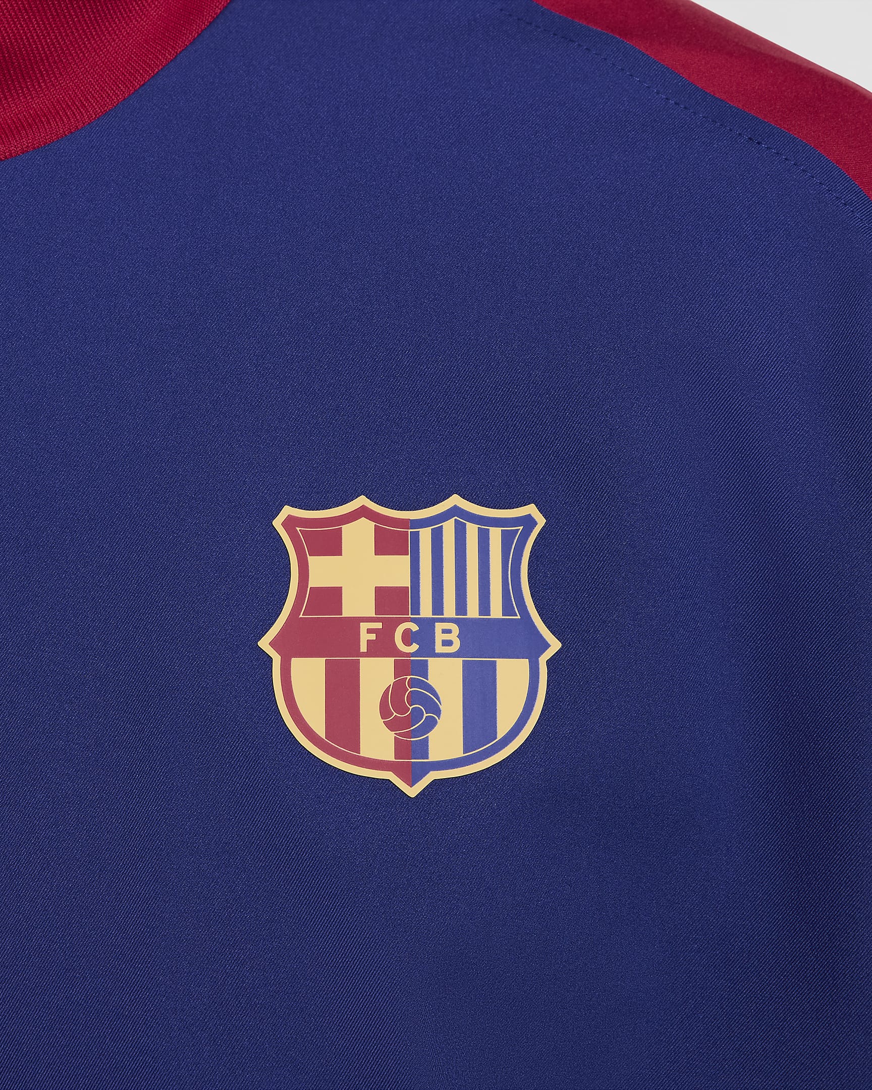 Pánská domácí fotbalová bunda Nike Dri-FIT FC Barcelona Strike - Deep Royal Blue/Noble Red/Club Gold