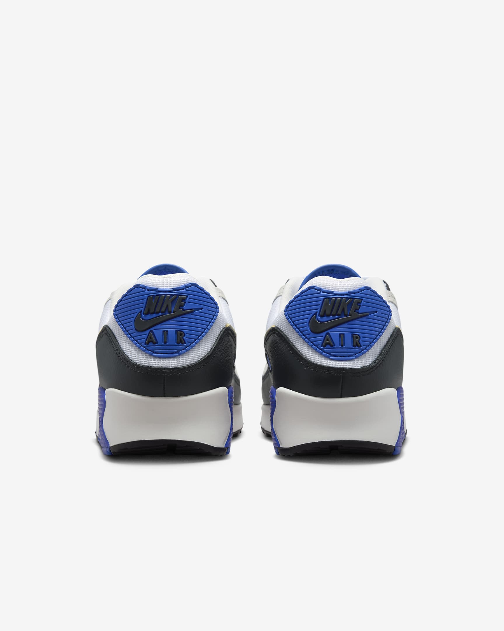 Nike Air Max 90 Premium 男鞋 - 白色/Racer Blue/黑色/Khaki
