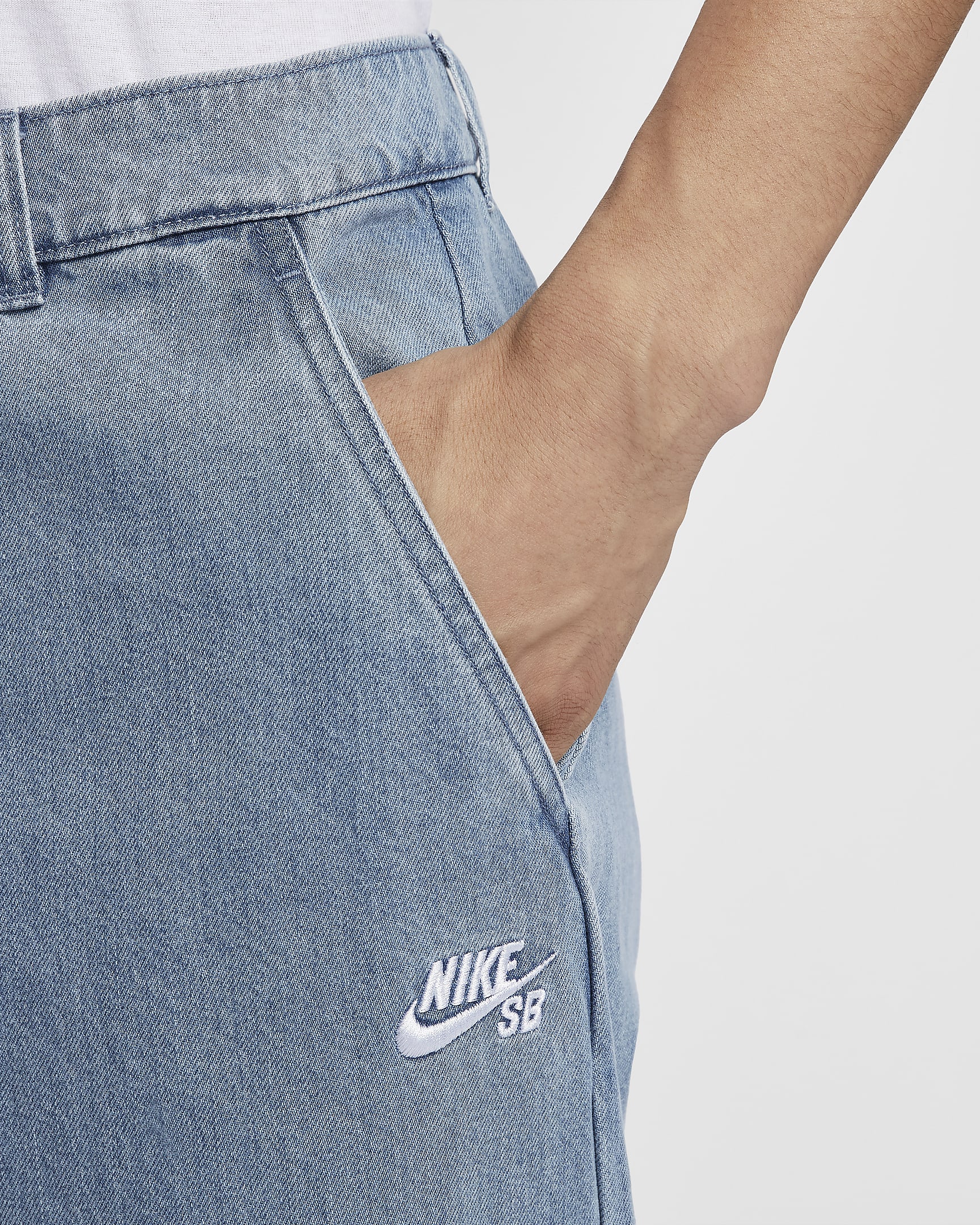 Nike SB Men's El Jeano Skate Pants - Ashen Slate/White