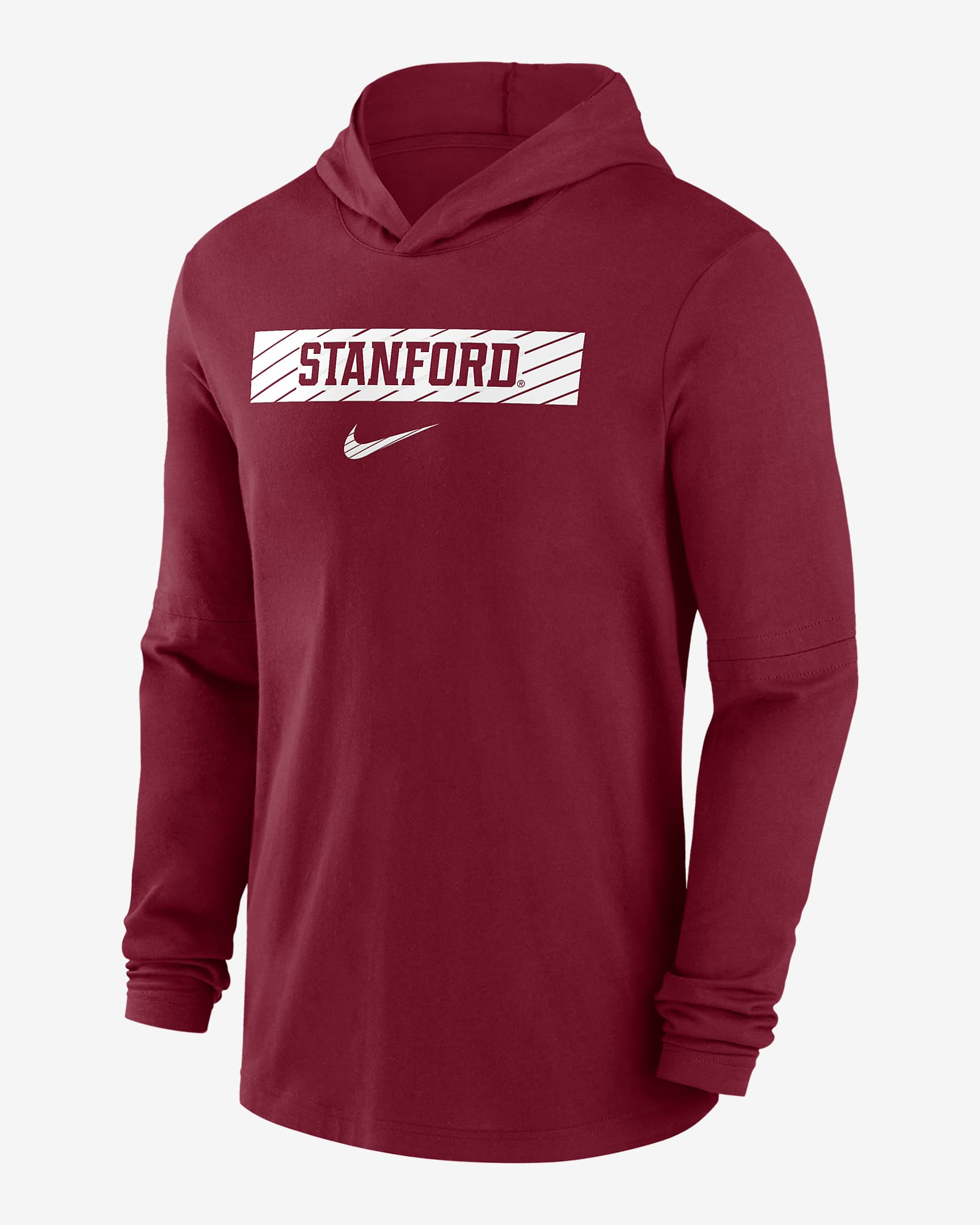 Stanford Cardinal Sideline Men's Nike Dri-FIT College Long-Sleeve Hooded Top - Crimson