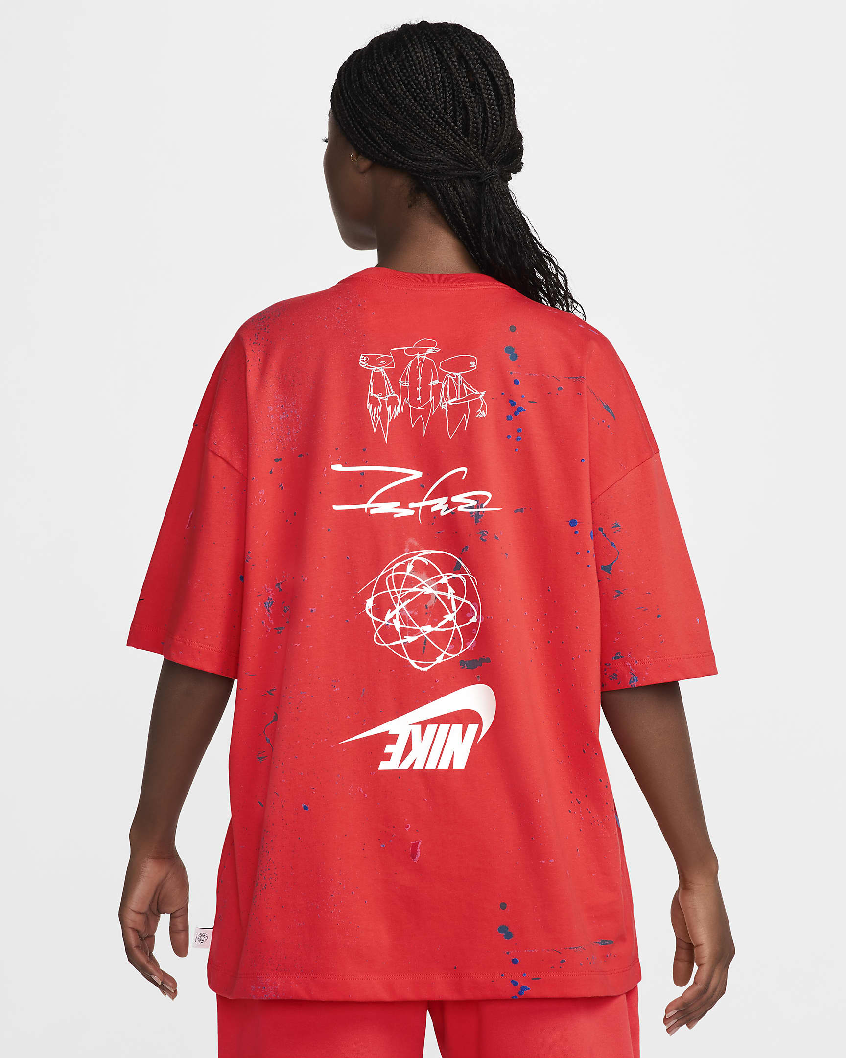 Nike Sportswear Breaking Women's Oversized Short-Sleeve T-Shirt - Light Crimson