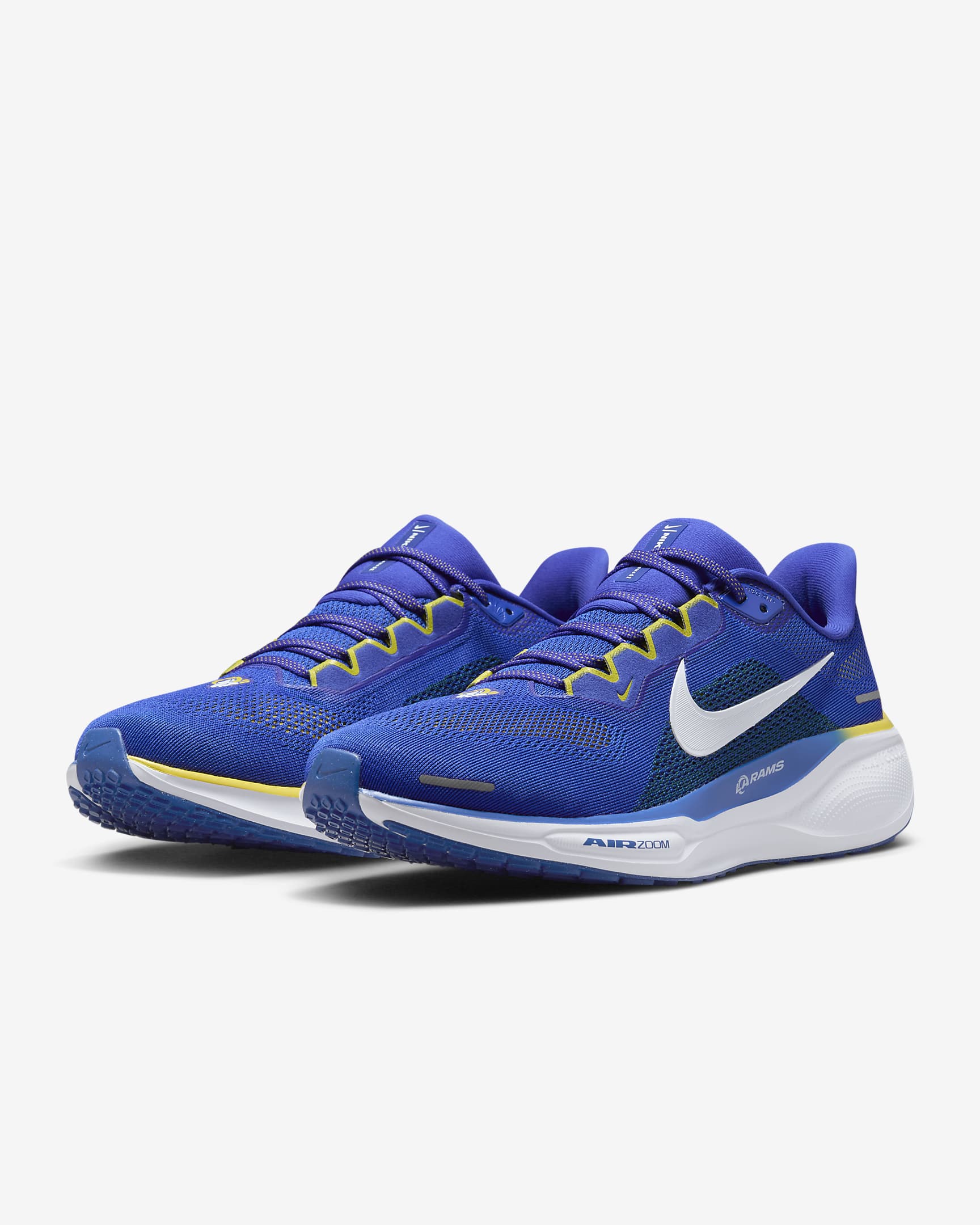 Tenis de correr en pavimento para hombre Nike Pegasus 41 NFL Los Angeles Rams - Hiperroyal/Blanco/Oro medio oeste/Blanco