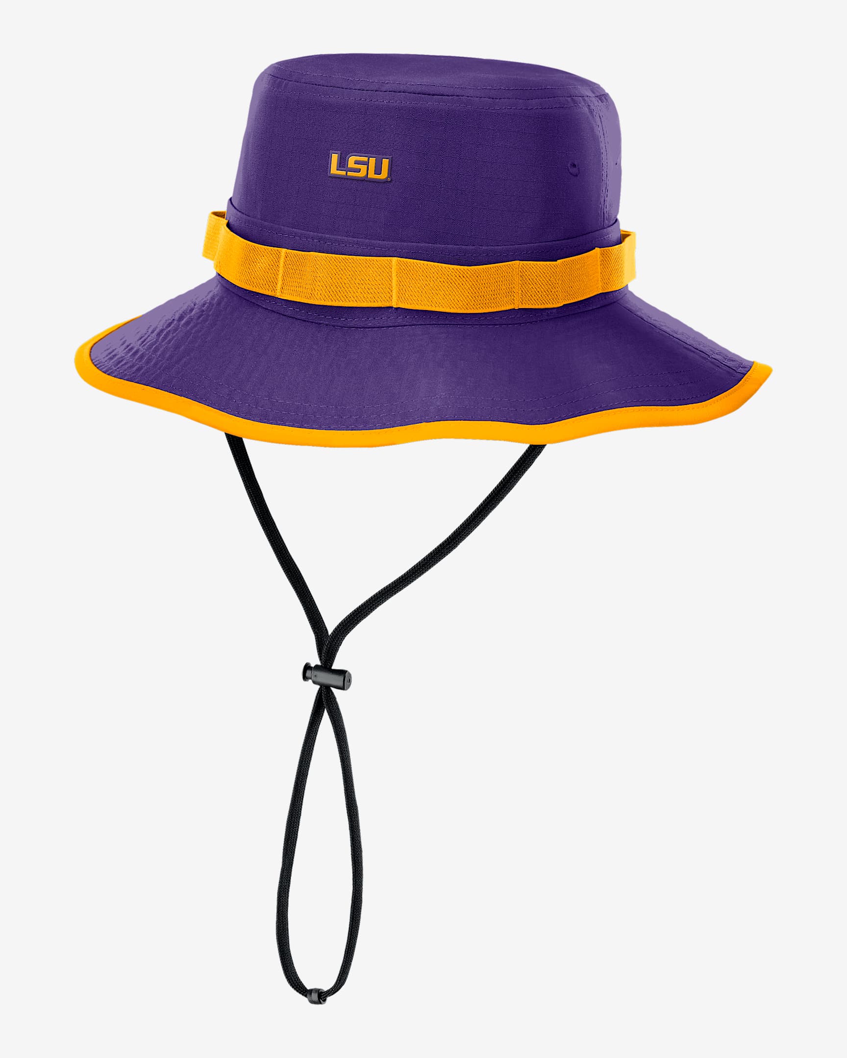 Gorro tipo pescador universitario Nike Dri-FIT para hombre LSU Sideline Apex Gameday Boonie - Morado