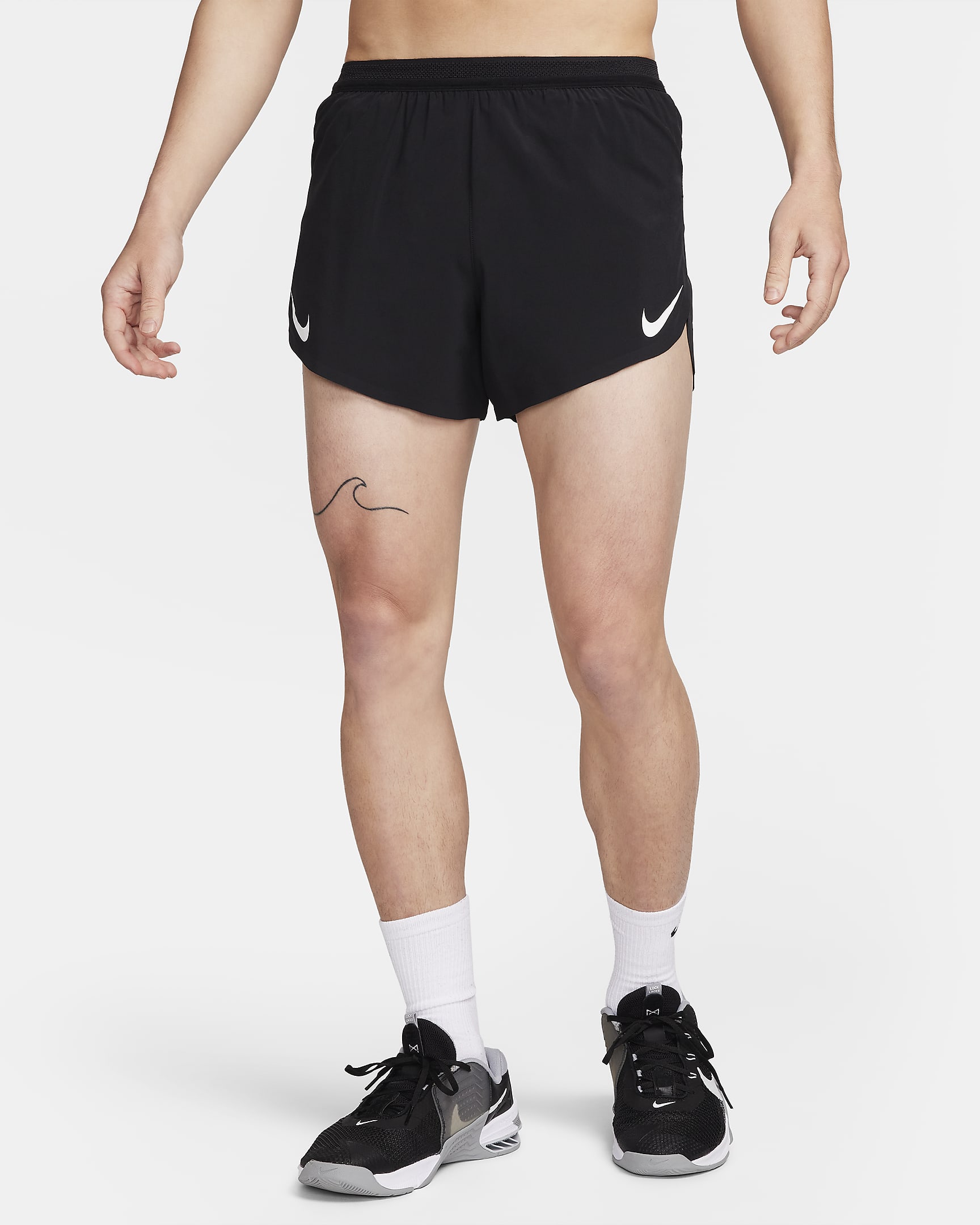 Nike AeroSwift Men's Dri-FIT ADV 4" Brief-Lined Running Shorts - Black/Summit White