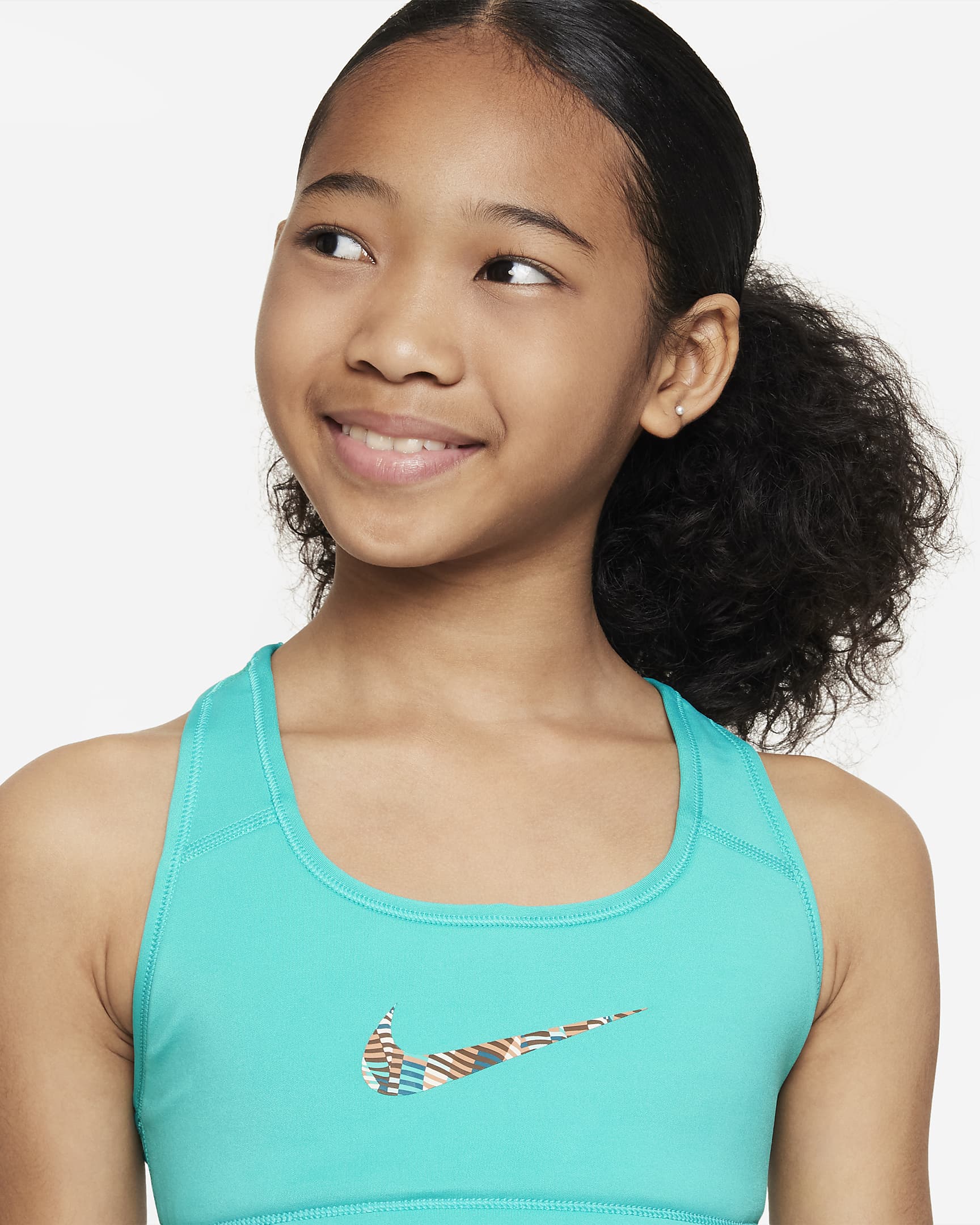 Nike Swoosh Older Kids' (Girls') Reversible Sports Bra. Nike PH