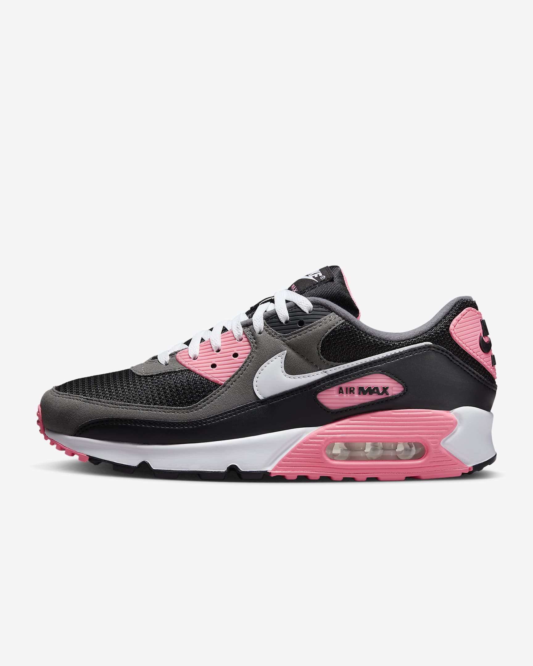 Chaussure Nike Air Max 90 pour homme - Noir/Iron Grey/Sunset Pulse/Blanc