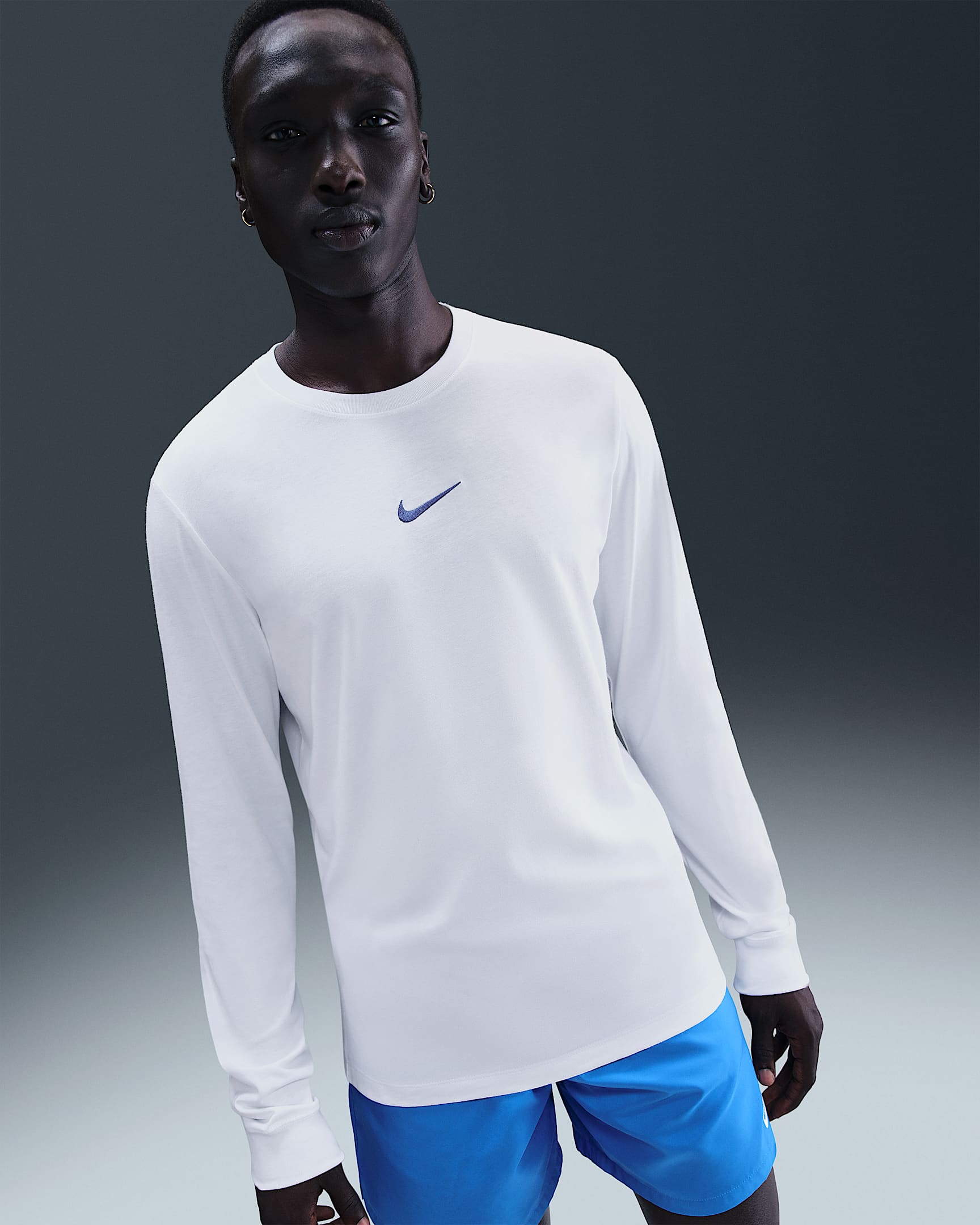 Nike Men's Basketball Long-Sleeve T-Shirt - White