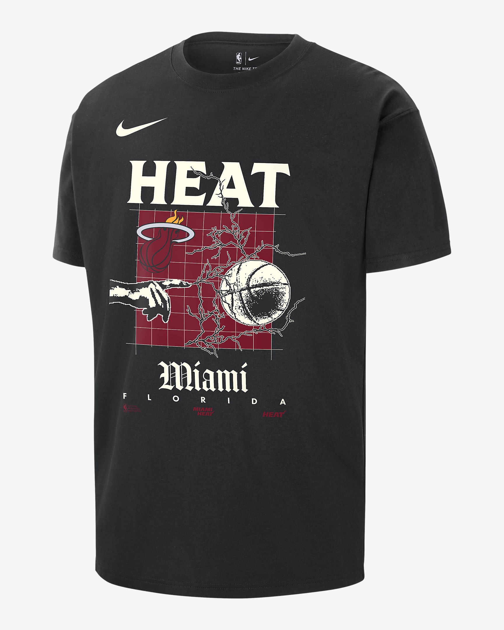 Miami Heat Courtside Men's Nike NBA Max90 TShirt.