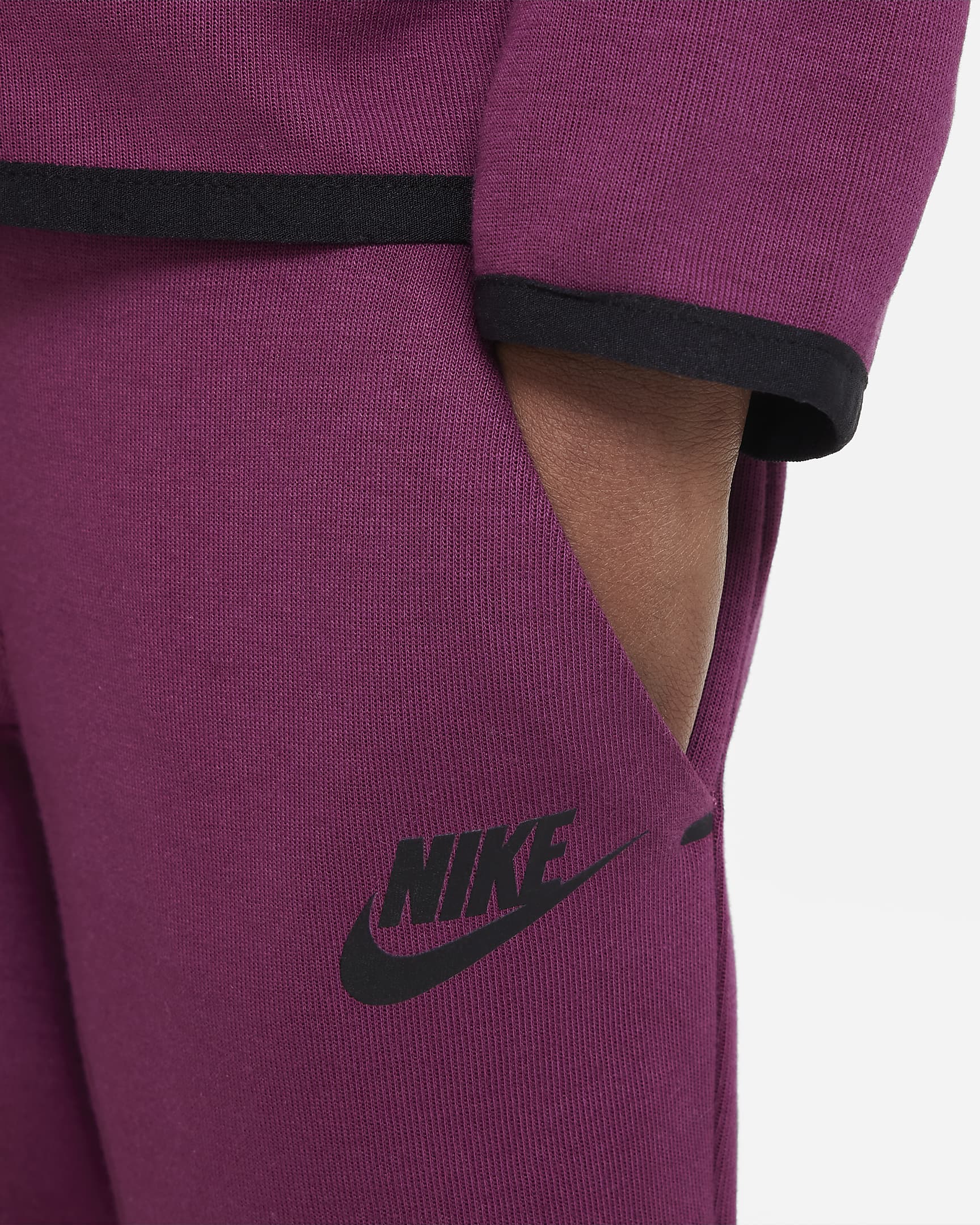 Nike Sportswear Tech Fleece Toddler Zip Hoodie and Pants Set - Rosewood