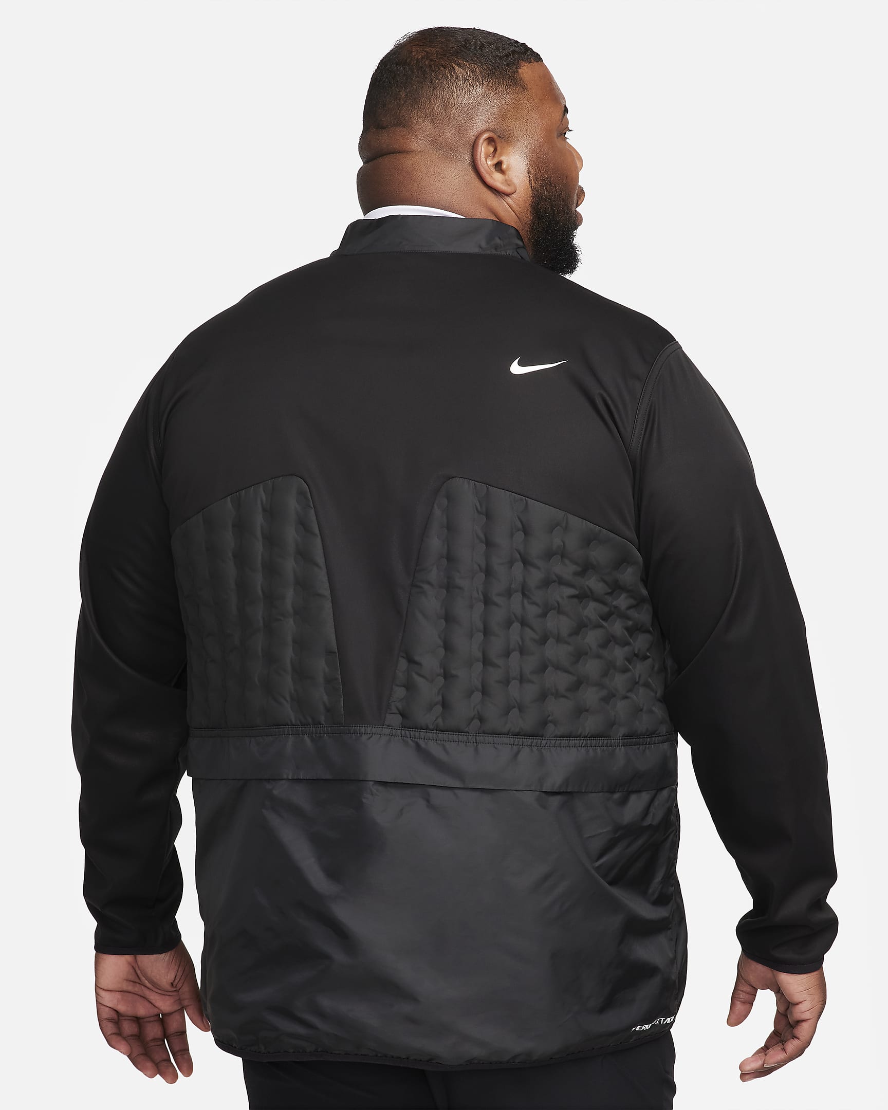 Nike Therma-FIT ADV Repel Men's 1/2-Zip Golf Jacket - Black/Black/White