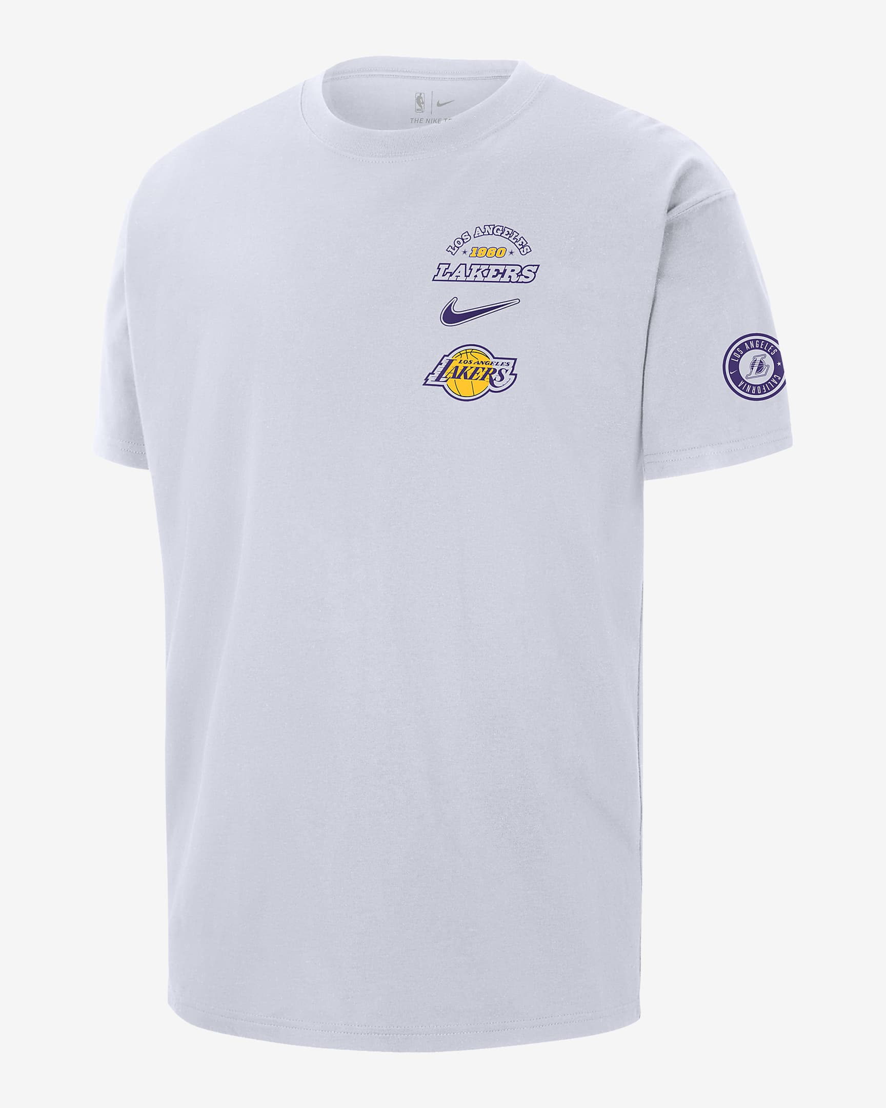 T-shirt Nike NBA Los Angeles Lakers Courtside pour Homme - Blanc