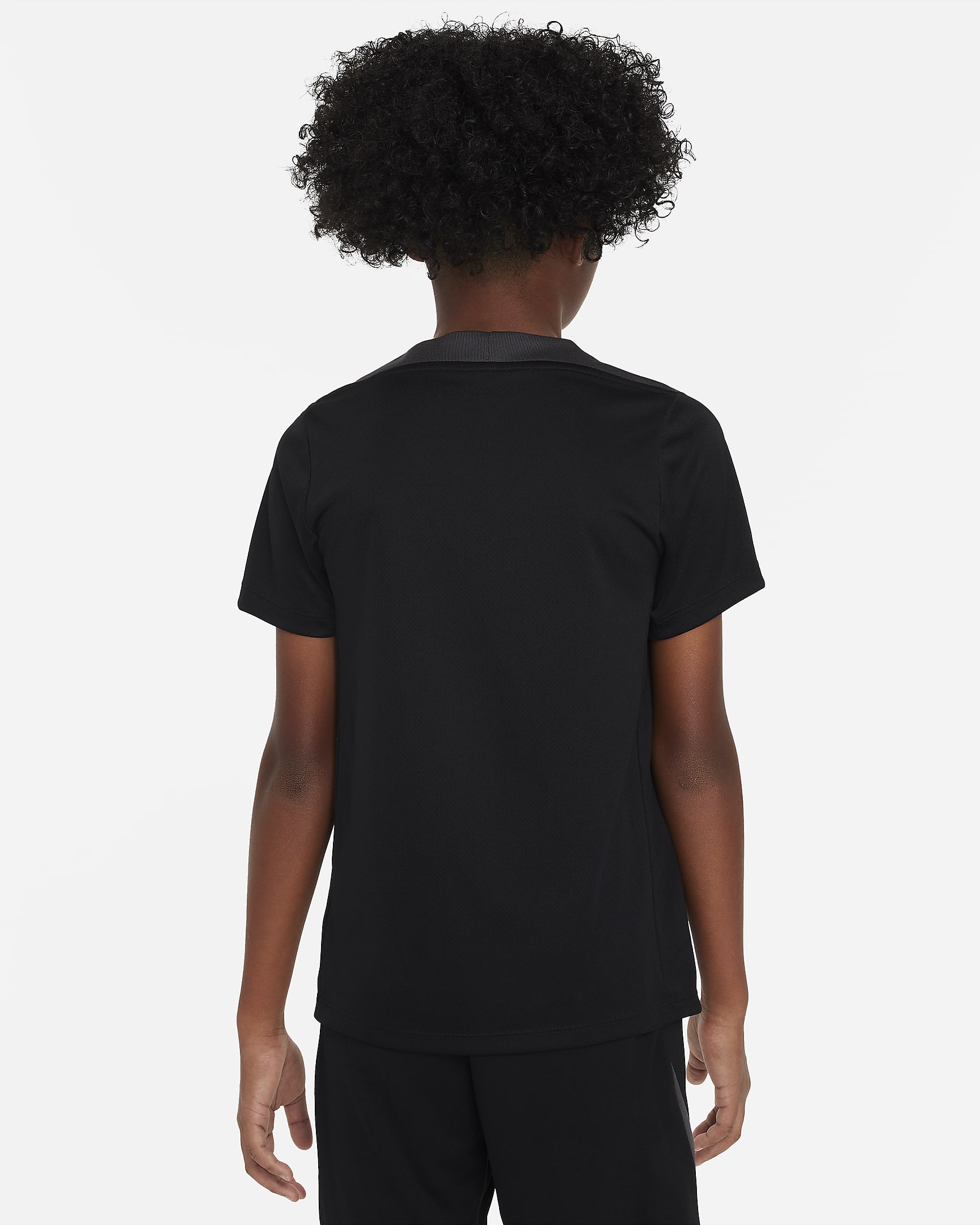 Maglia da calcio a manica corta Nike Dri-FIT Strike - Ragazzi - Nero/Nero/Antracite/Bianco