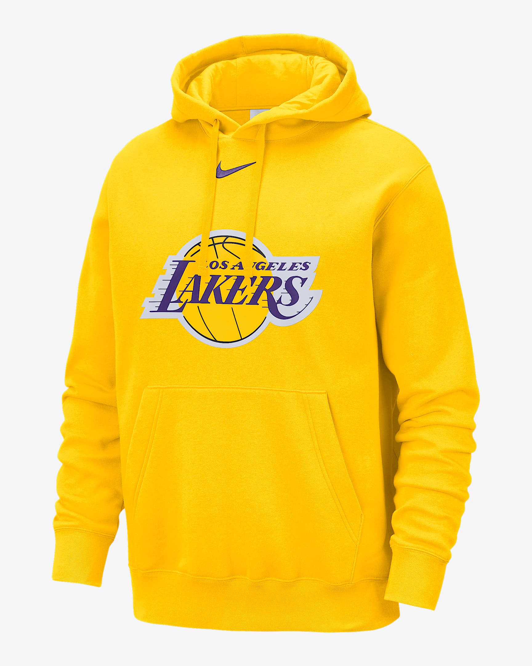 Sudadera con gorro sin cierre Nike NBA para hombre Los Angeles Lakers Club - Amarillo/Morado campo