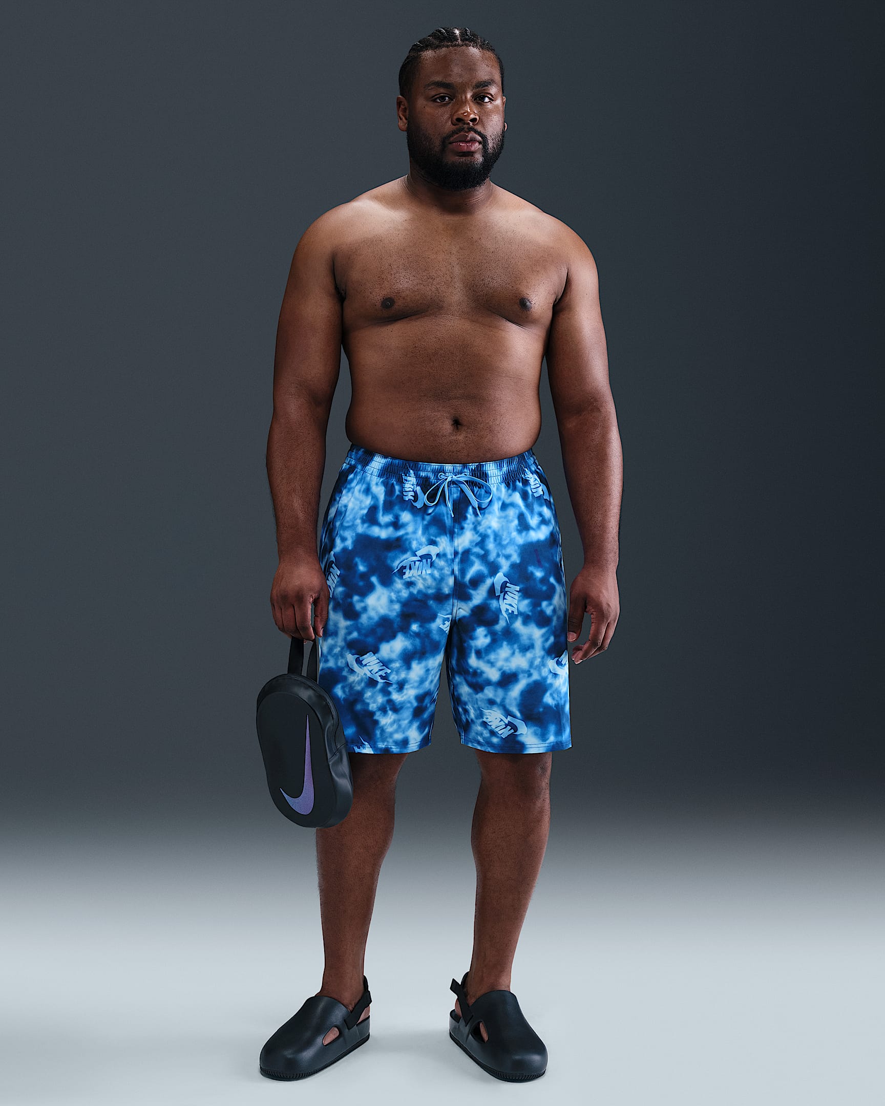 Nike Swim Breaker Men's 9" Fully Lined Volley Shorts (Extended Sizing) - Blue