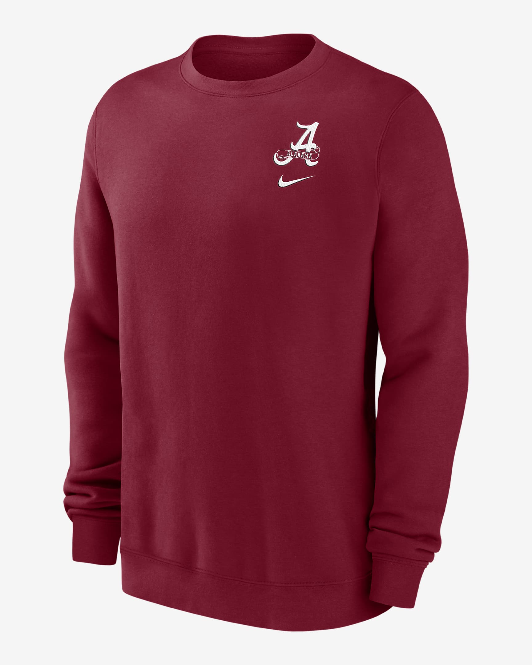 Alabama Club Fleece Men's Nike College Sweatshirt - Team Crimson