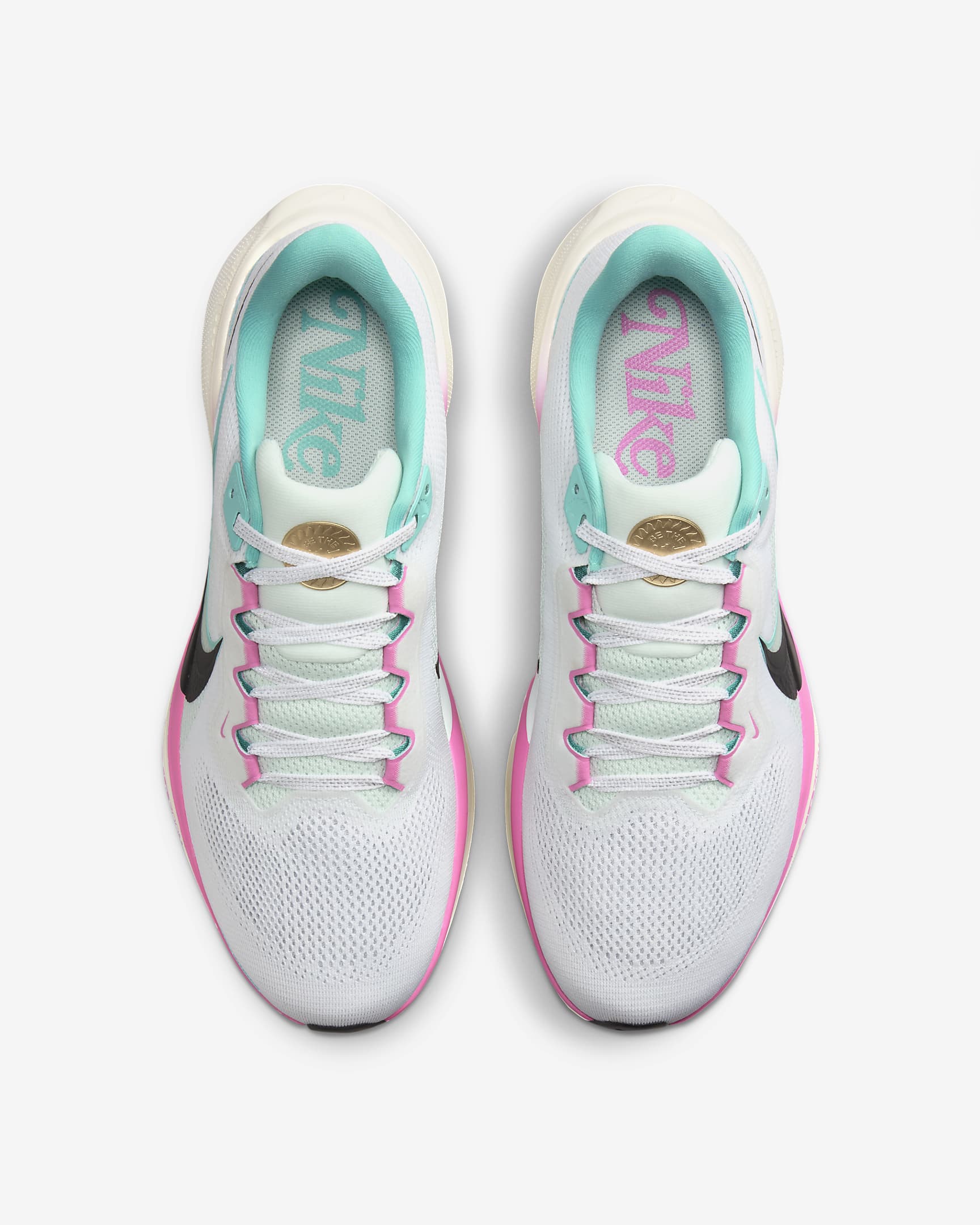 Nike Pegasus 41 Men's Road Running Shoes - White/Coconut Milk/Team Gold/Playful Pink