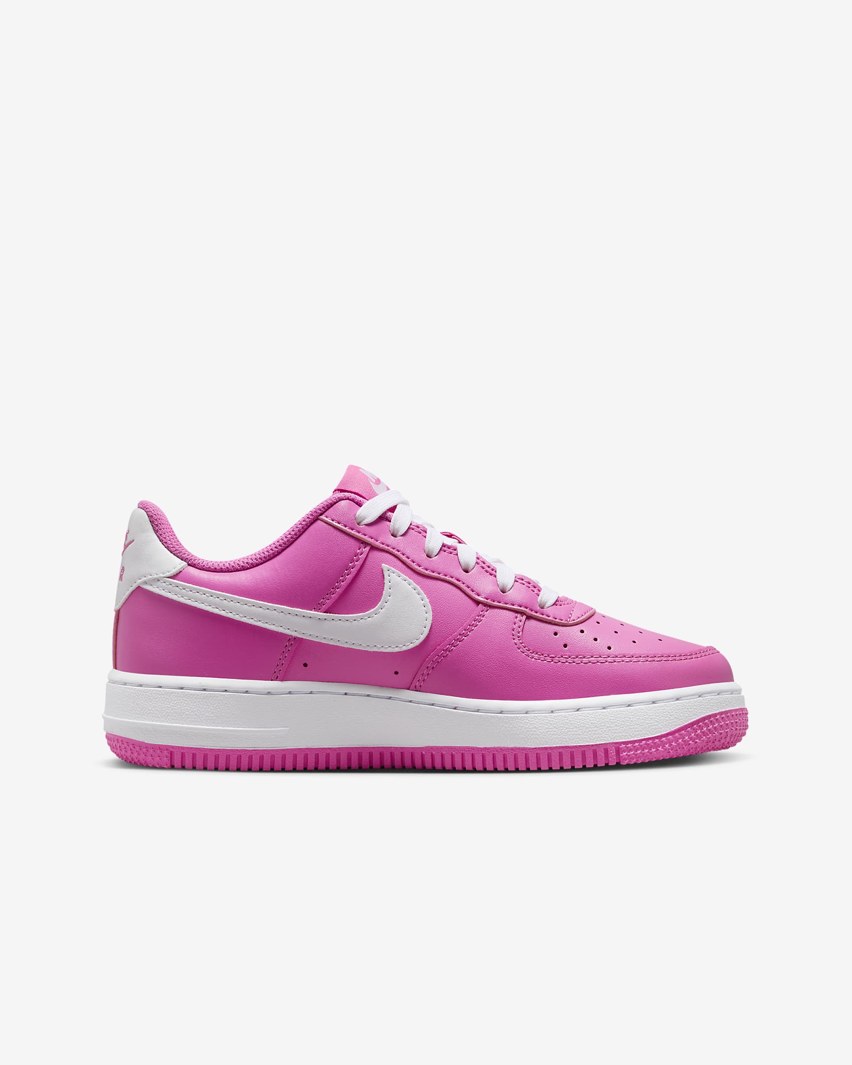 Sapatilhas Nike Air Force 1 Júnior - Rosa Playful/Branco