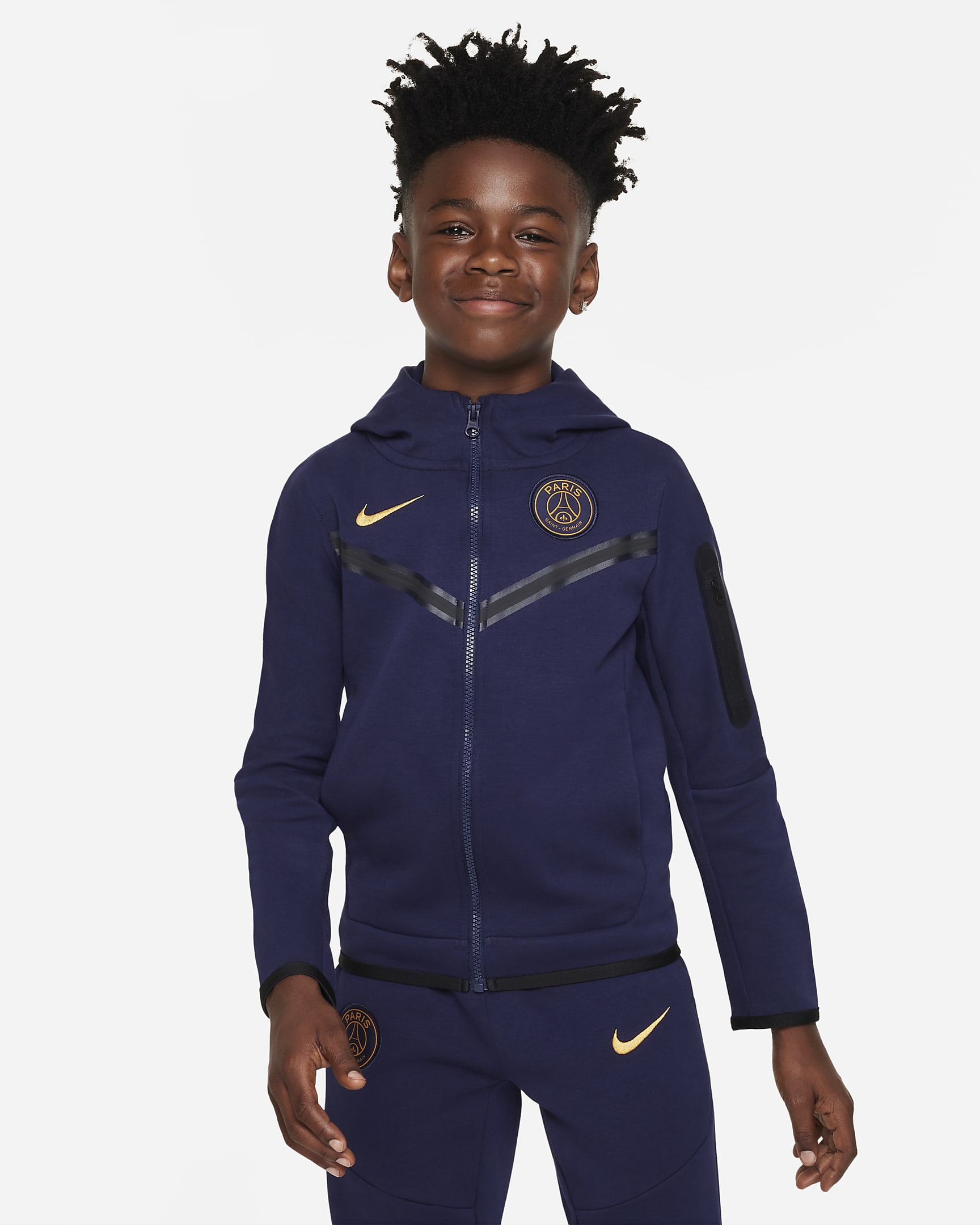 Sweat à capuche et zip Nike Paris SaintGermain Tech Fleece pour ado