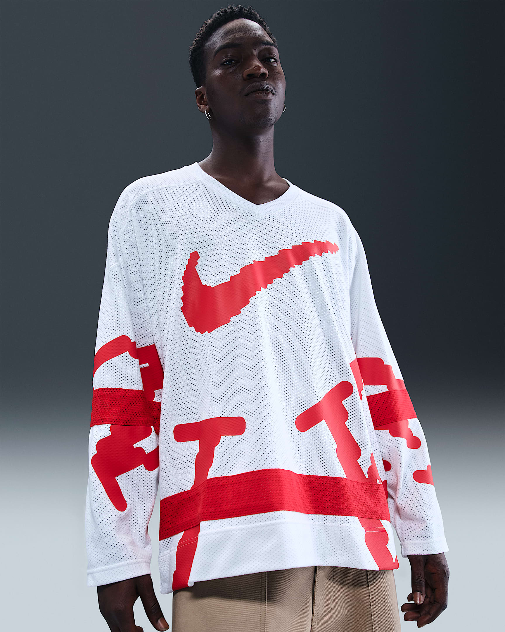 Nike Sportswear Club Men's Hockey Jersey - White/University Red/University Red