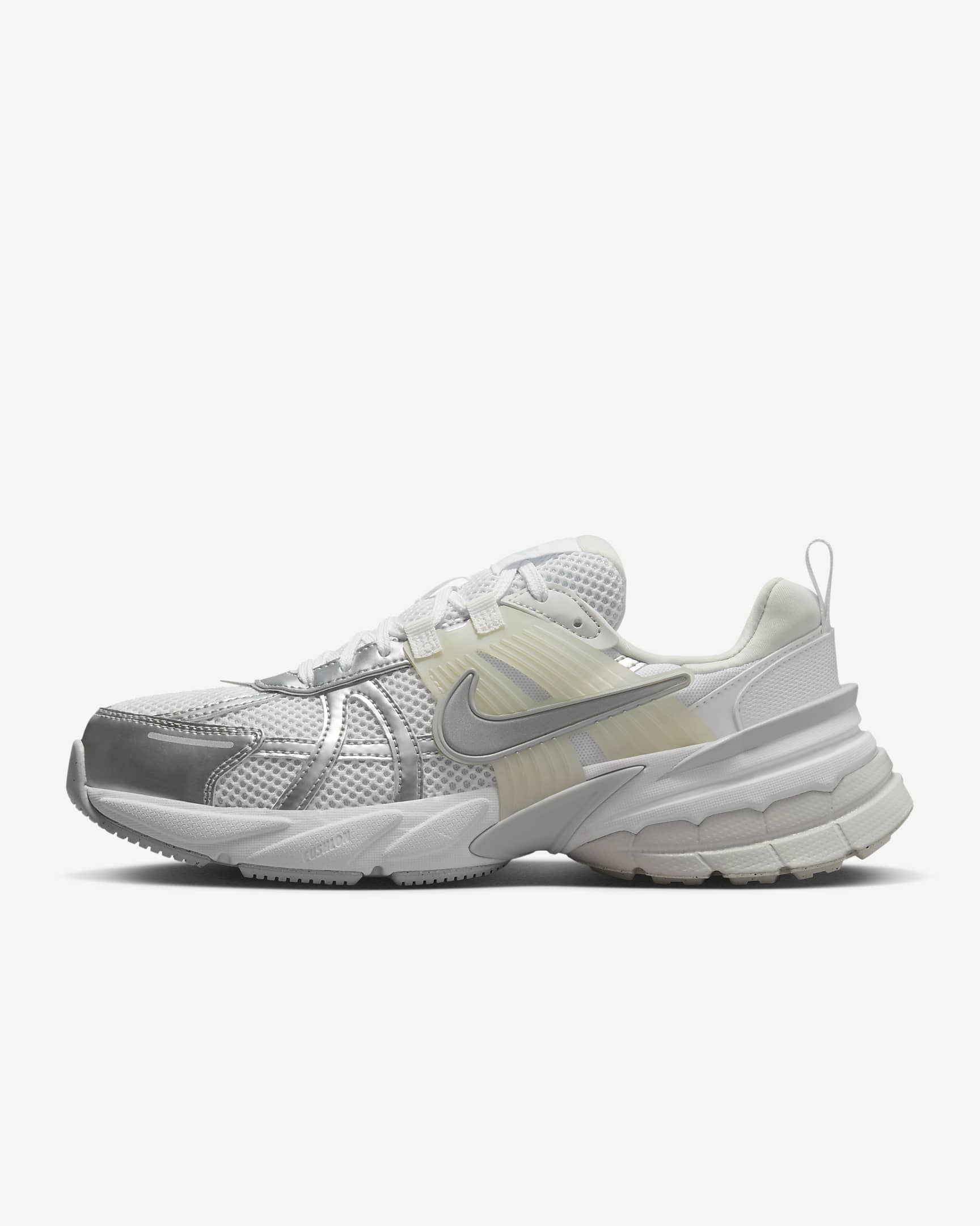 Nike V2K Run Shoes - White/Platinum Tint/Pure Platinum/Metallic Silver