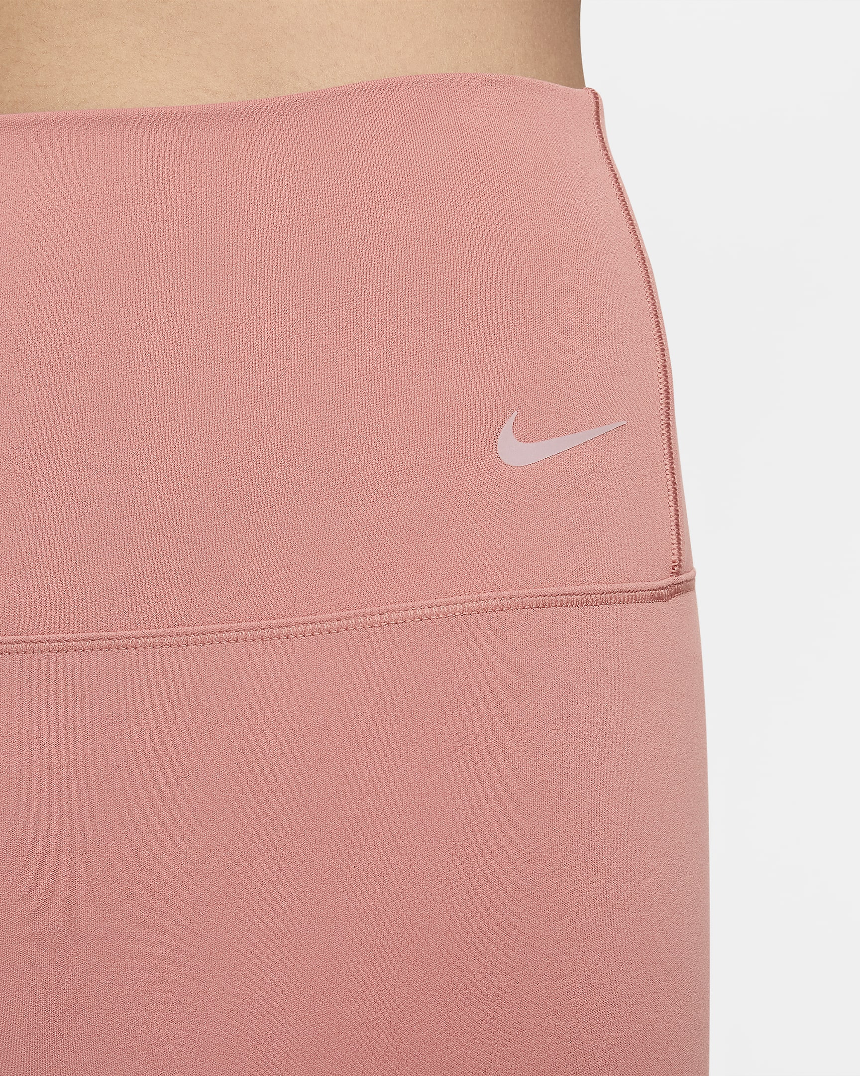 Nike Zenvy Hafif Destekli Yüksek Belli Tam Boy Kadın Taytı - Canyon Pink/Siyah