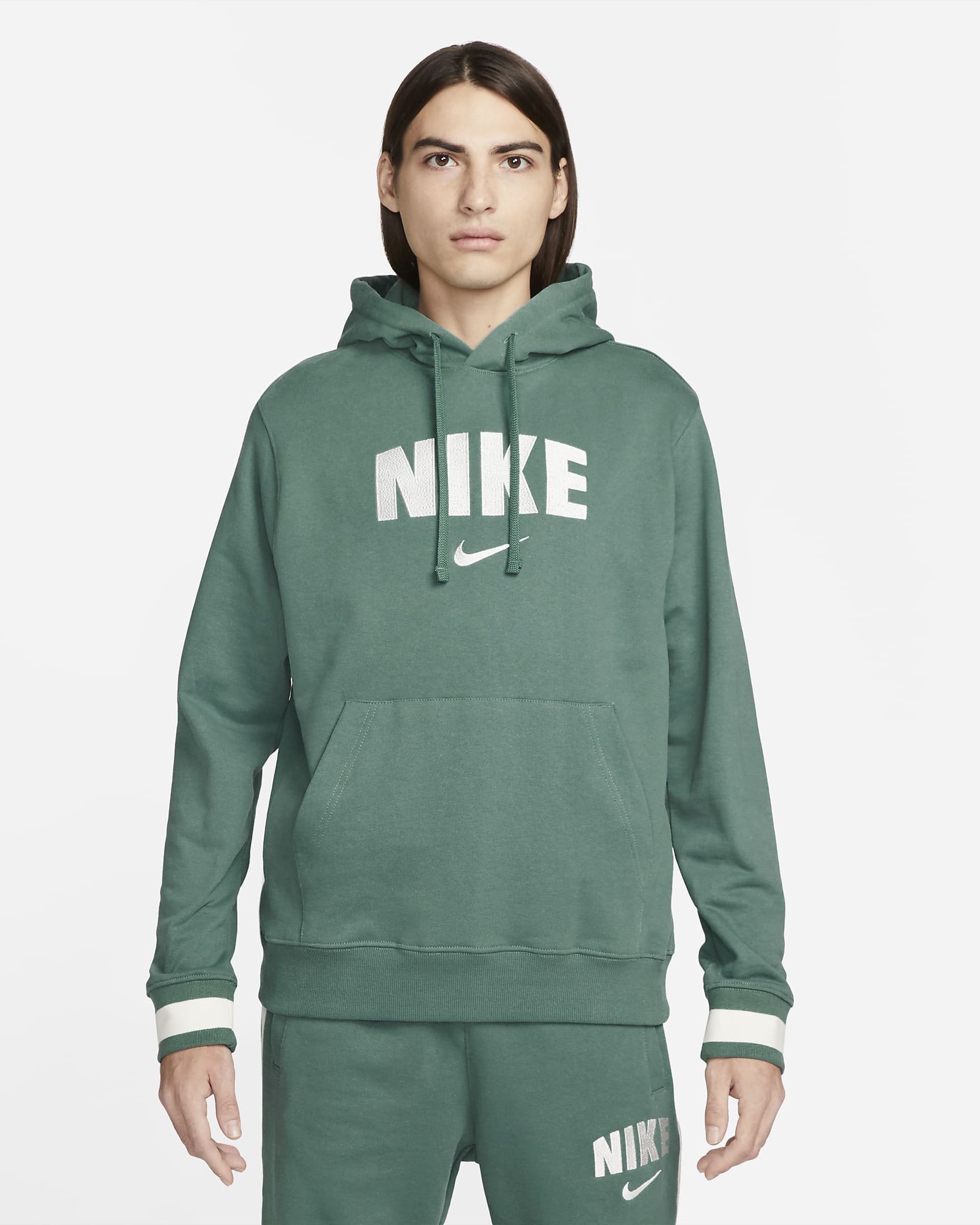 Nike Sportswear Men's Retro Fleece Pullover Hoodie. Nike BG
