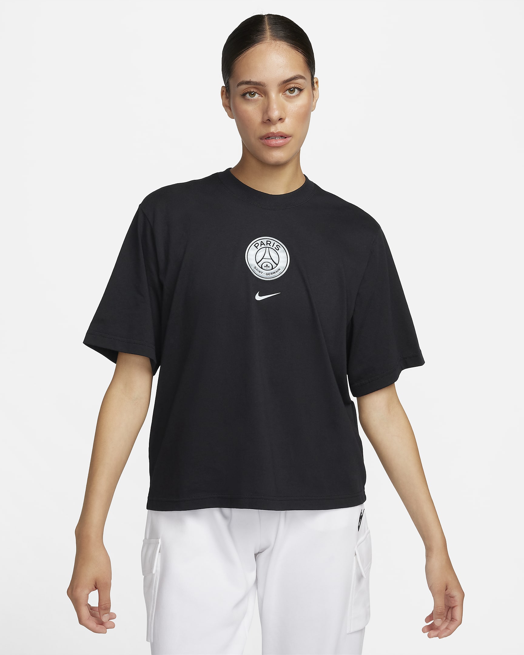 Paris Saint-Germain Women's Nike Soccer Boxy T-Shirt - Black