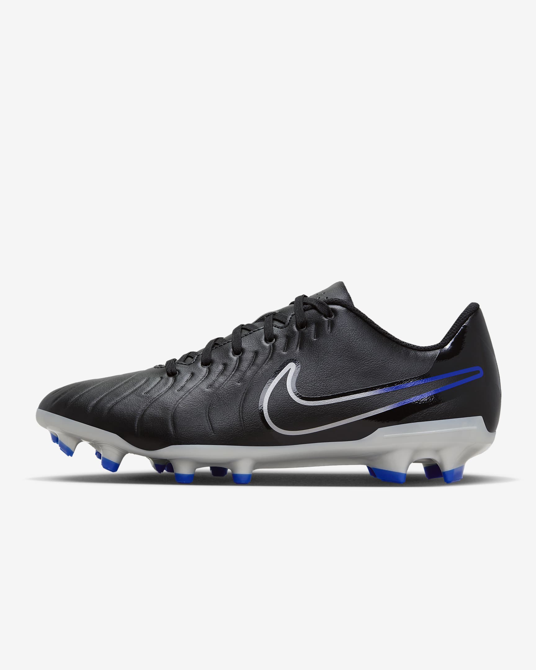 Nike Tiempo Legend 10 Club Multi-Ground Low-Top Football Boot - Black/Hyper Royal/Chrome