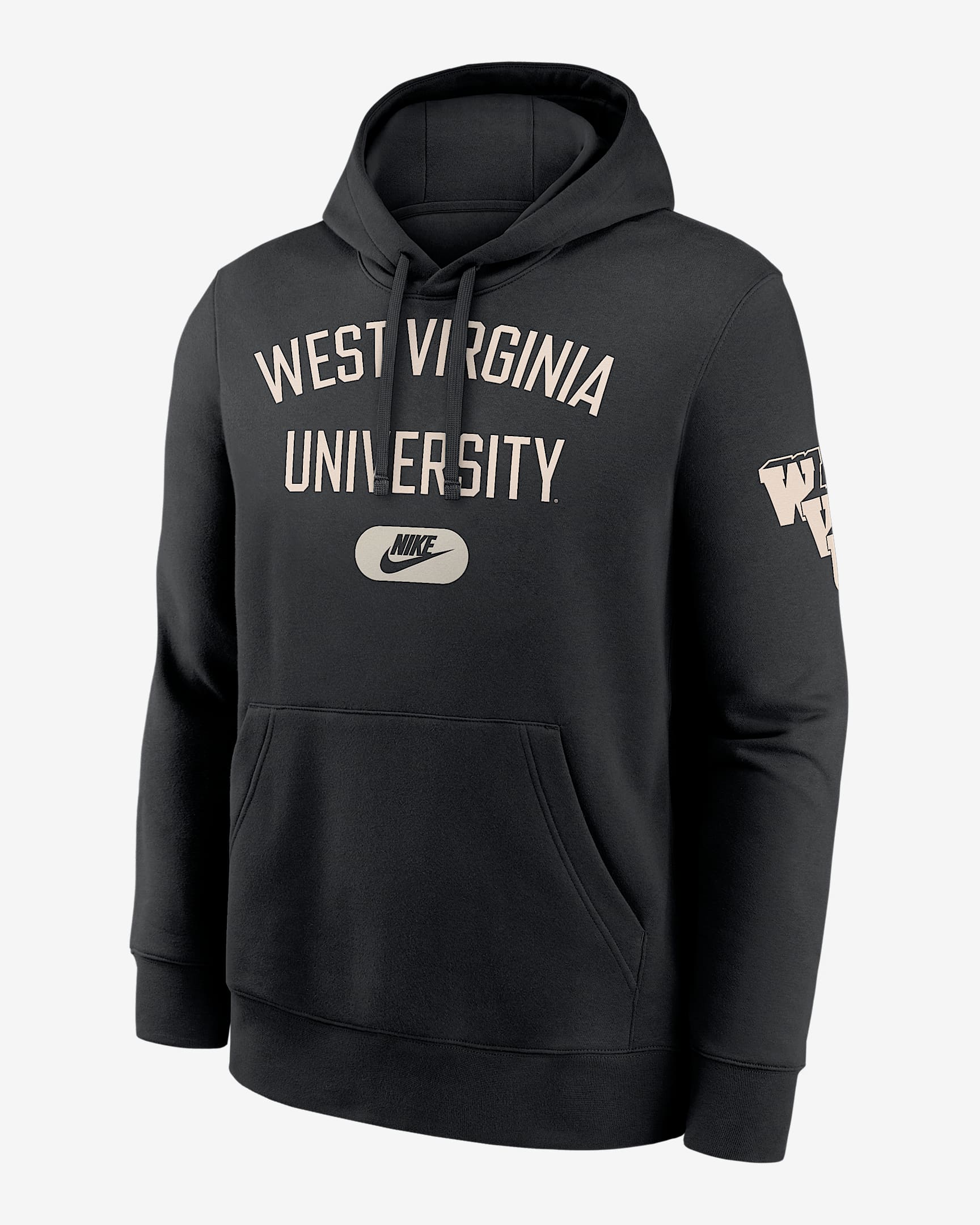 West Virginia Club Men's Nike College Pullover Hoodie - Black