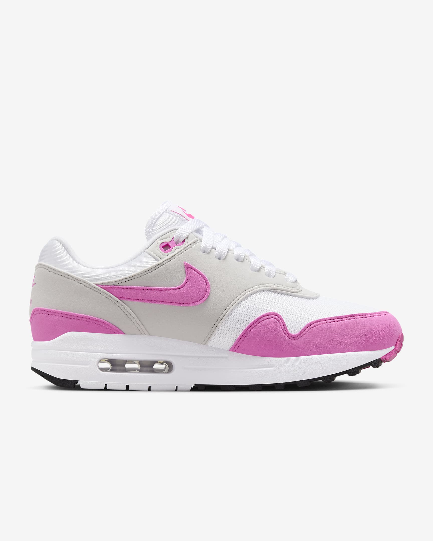 Nike Air Max 1 Women's Shoes - White/Neutral Grey/Black/Playful Pink