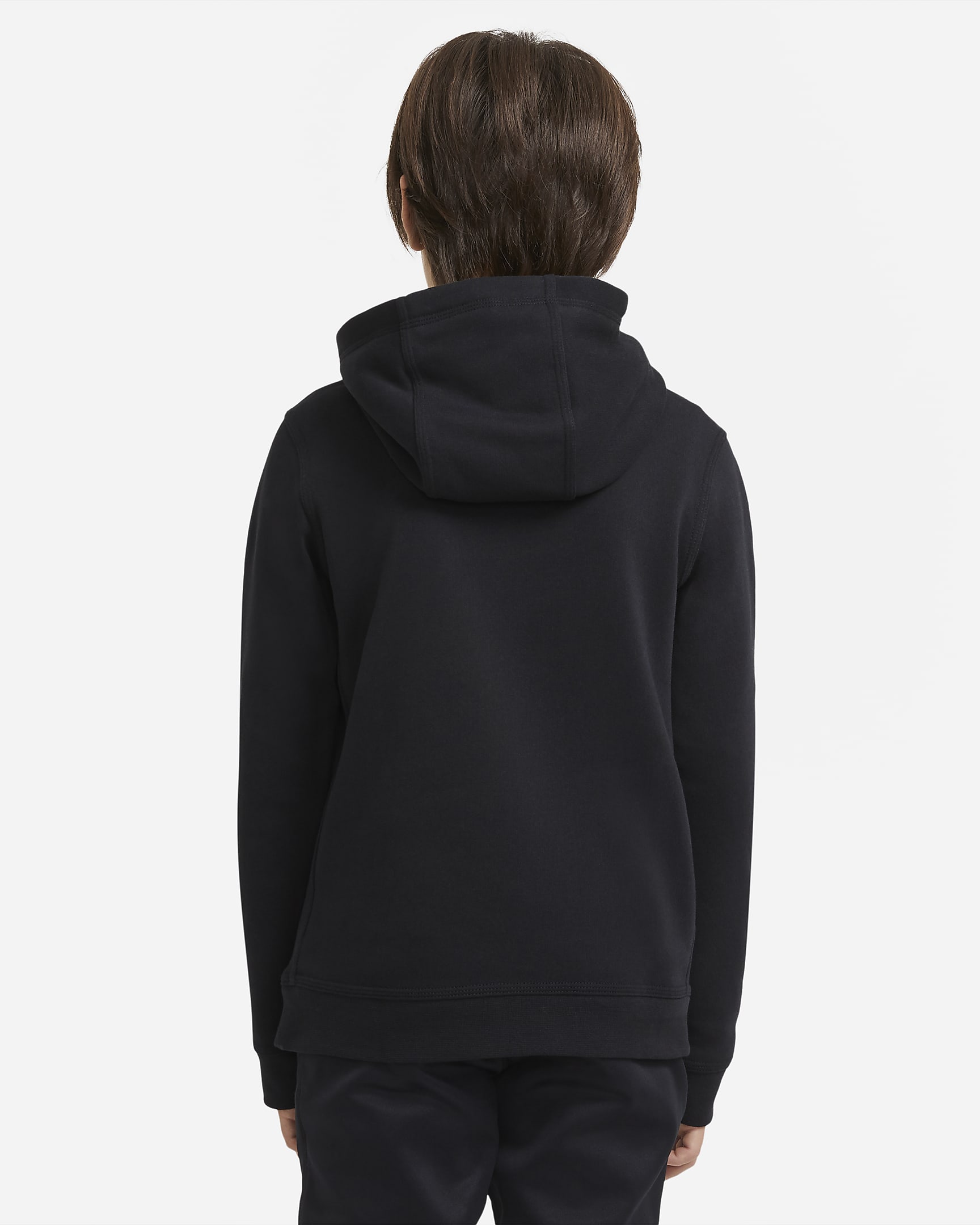 Nike Club Big Kids' (Boys') Football Hoodie - Black/White