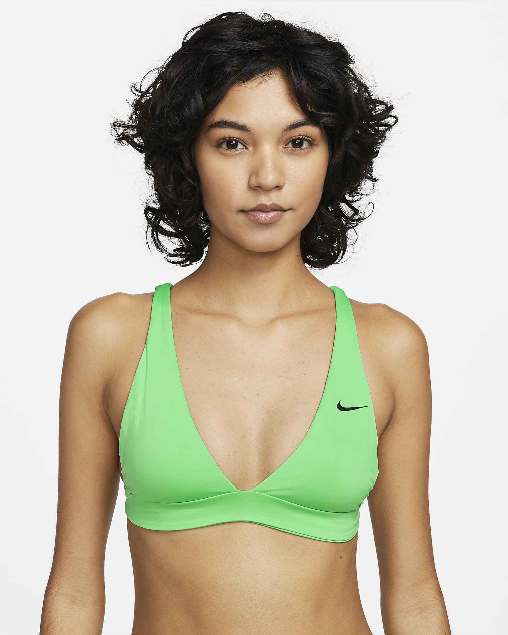 Top de bikini Bralette Nike Essential para mujer - Algas eléctricas