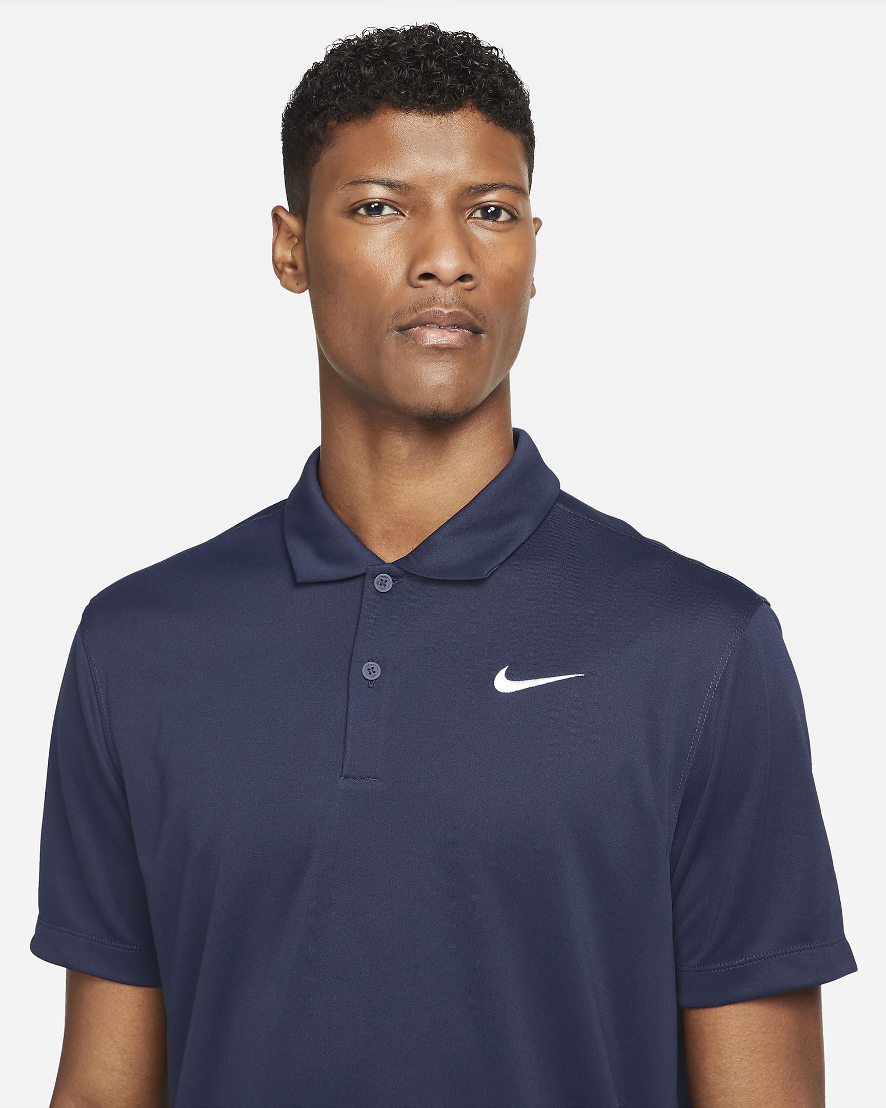 Polo de tennis NikeCourt Dri-FIT pour Homme - Obsidian/Blanc