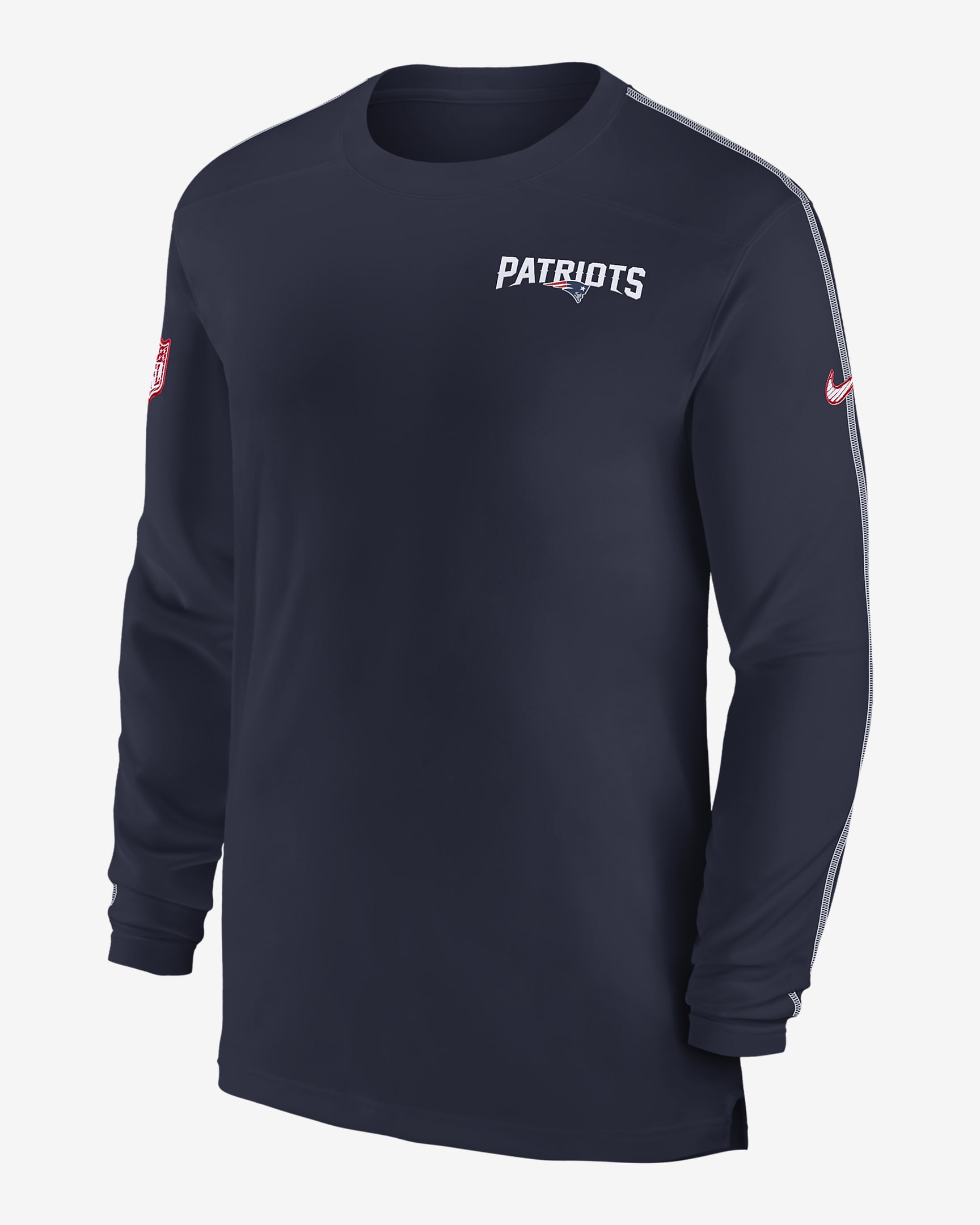 New England Patriots Sideline Coach Men's Nike Dri-FIT NFL Long-Sleeve Top - Navy