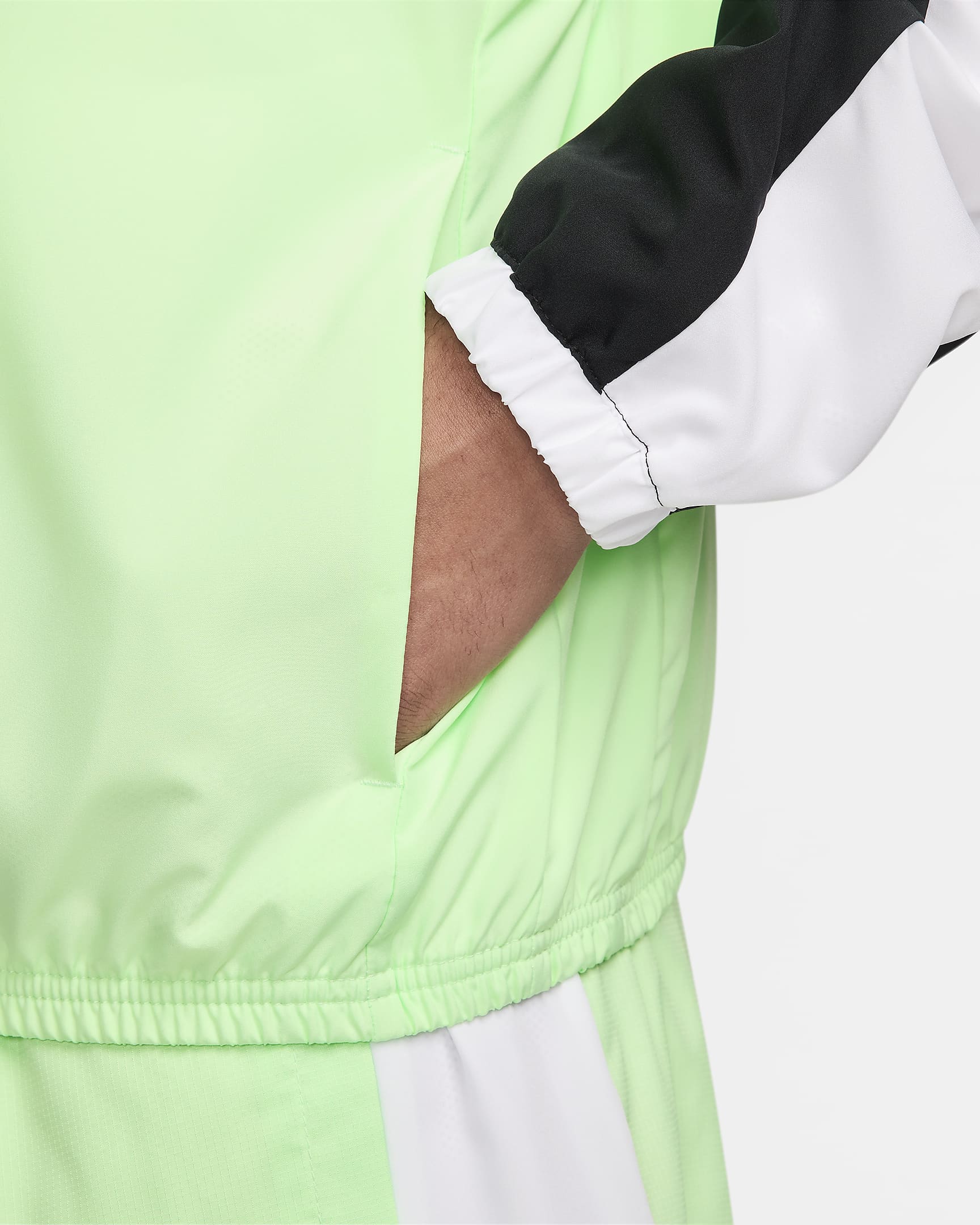 Nike Starting 5 Erkek Basketbol Ceketi - Vapor Green/Siyah/Beyaz/Beyaz