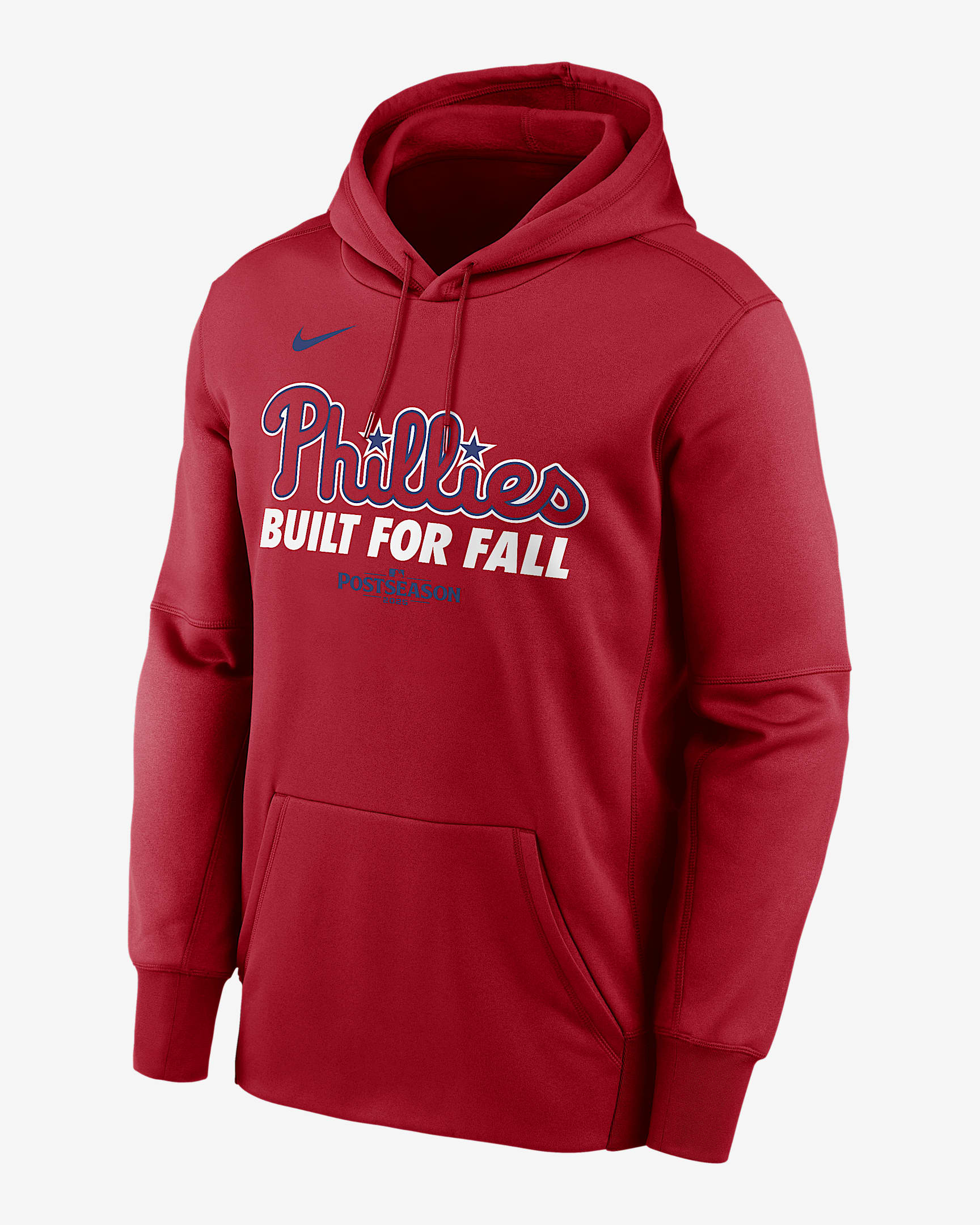 Philadelphia Phillies 2025 Postseason Authentic Collection Men’s Nike Therma MLB Pullover Hoodie - Red