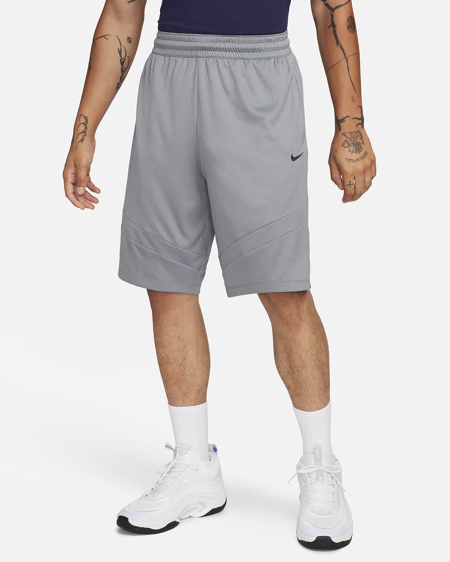 Nike Icon Men's Dri-FIT 28cm (approx.) Basketball Shorts - Cool Grey/Cool Grey/Black