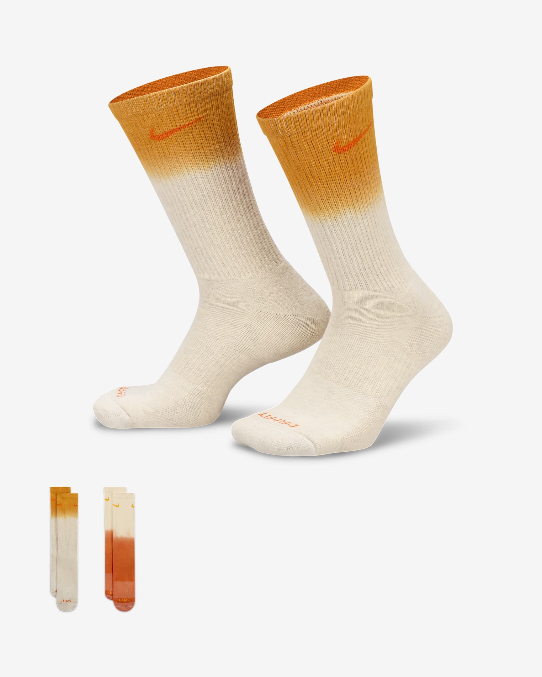 Nike Everyday Plus Cushioned Crew Socks (2 Pairs) - Multi-Colour