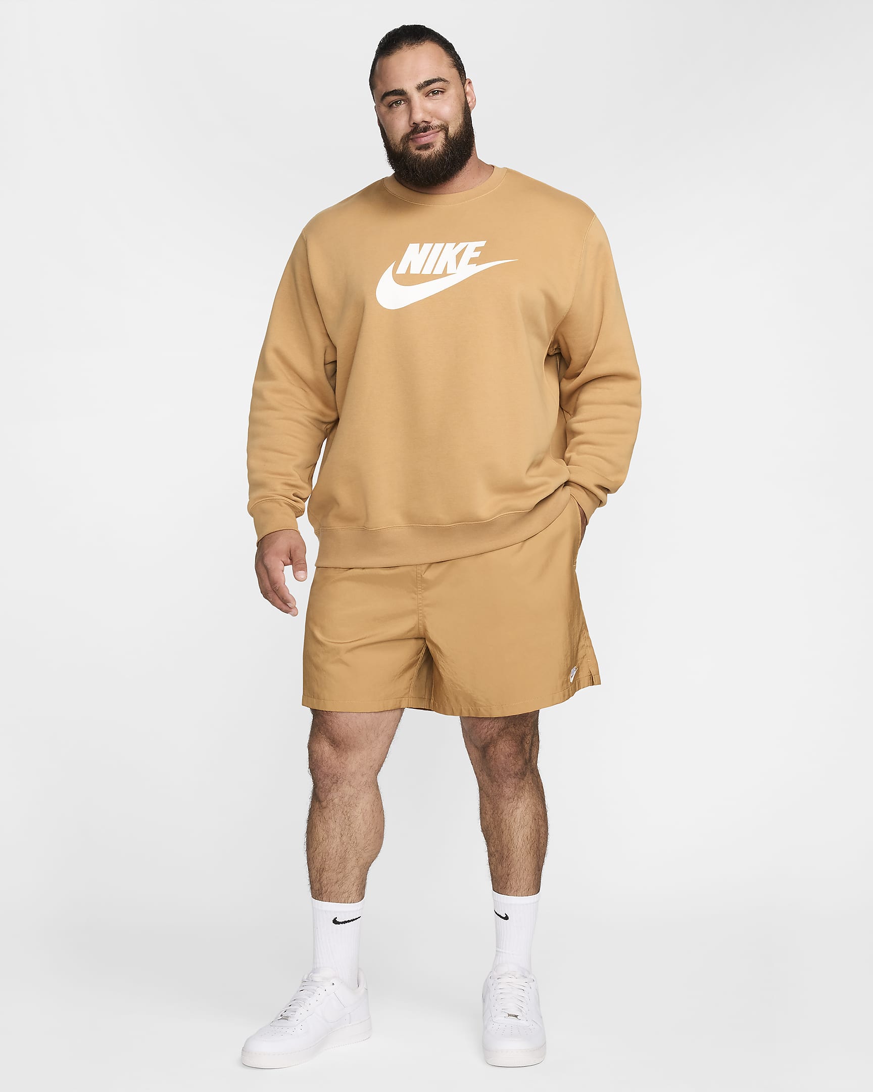 Sudadera con gráfico para hombre Nike Sportswear Club Fleece - Lino