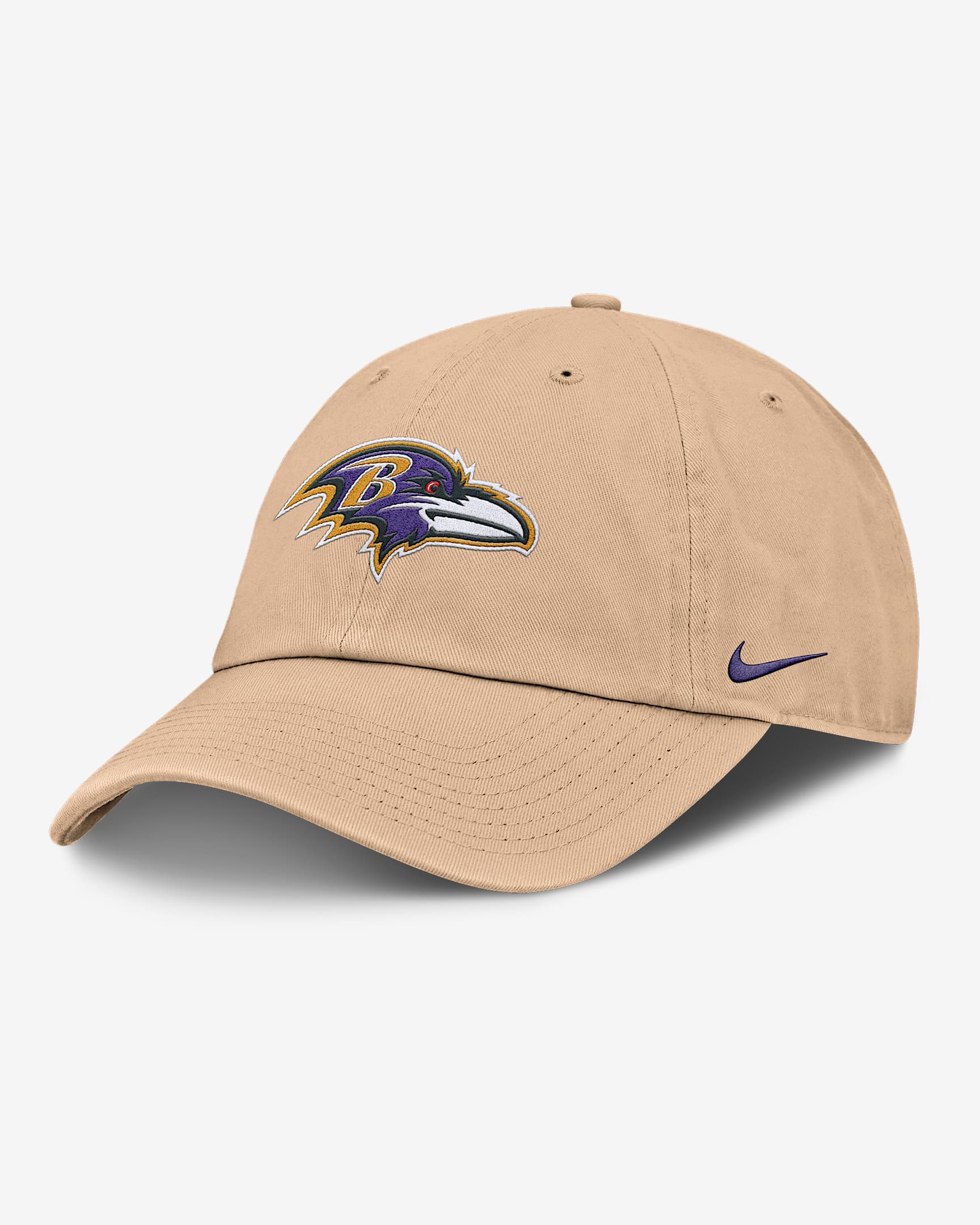 Gorra ajustable Nike de la NFL para hombre Baltimore Ravens Club - Desierto